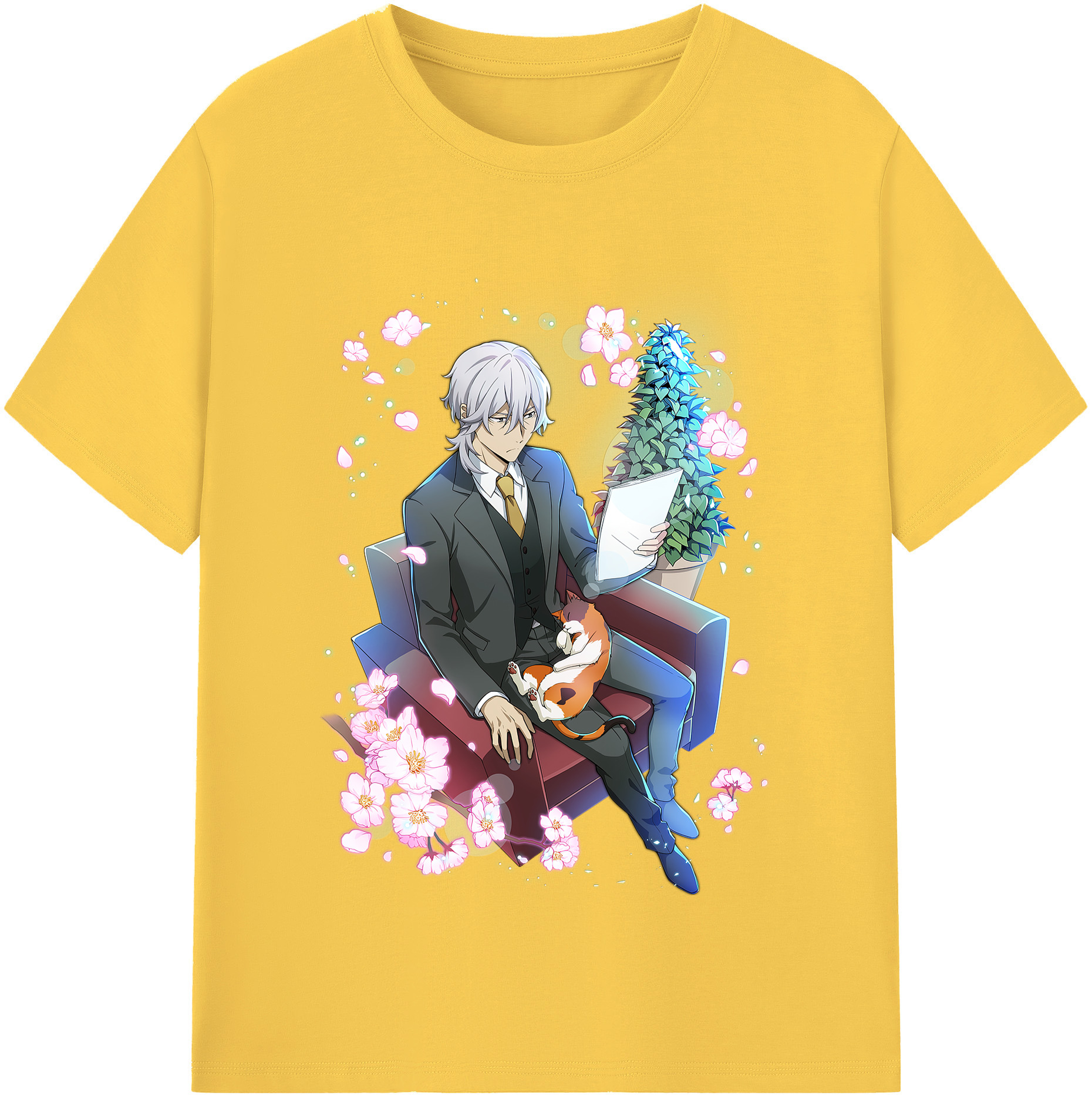 （画像用） 文豪ストレイドッグス Bungo Stray Dogs 綿100％半袖Tシャツ（フロントプリント）