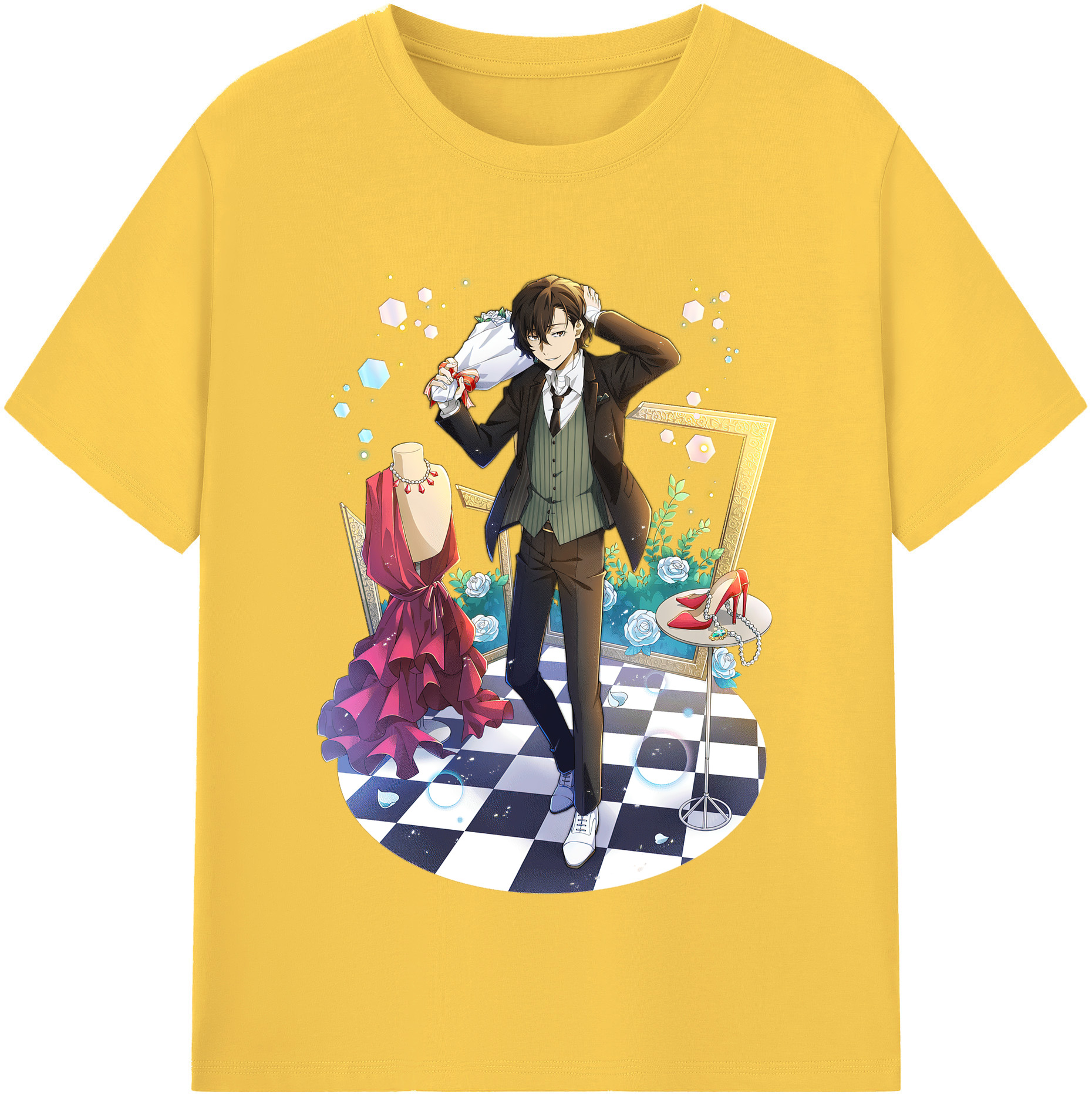 （画像用） 文豪ストレイドッグス Bungo Stray Dogs 綿100％半袖Tシャツ（フロントプリント）