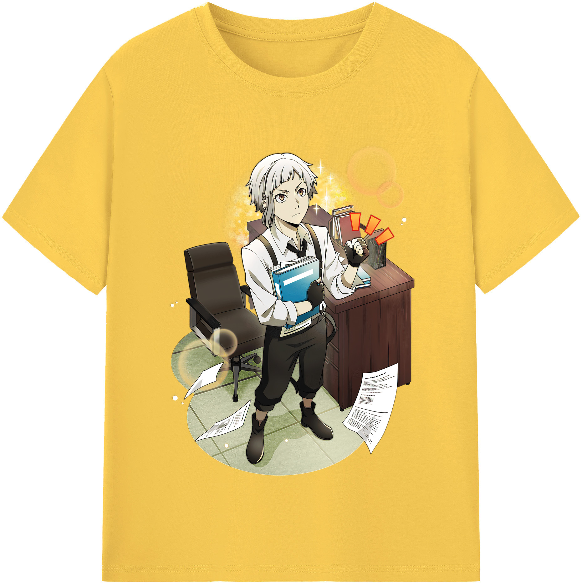 （画像用） 文豪ストレイドッグス Bungo Stray Dogs 綿100％半袖Tシャツ（フロントプリント）