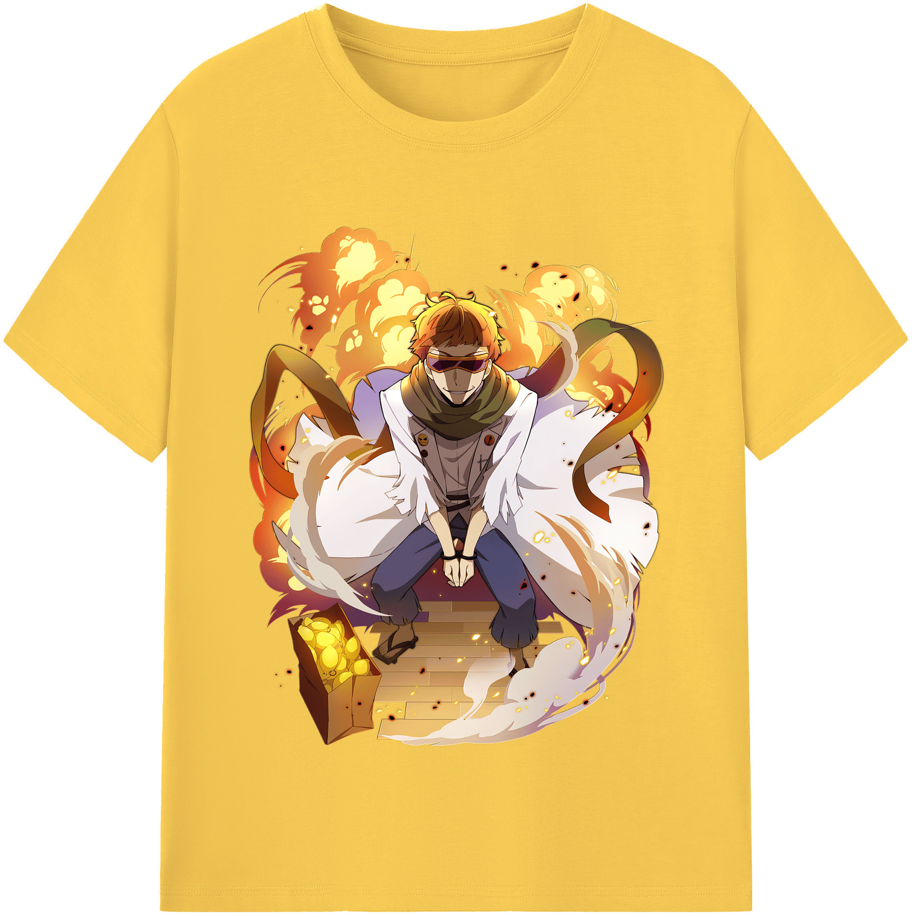 （画像用） 文豪ストレイドッグス Bungo Stray Dogs 綿100％半袖Tシャツ（フロントプリント）