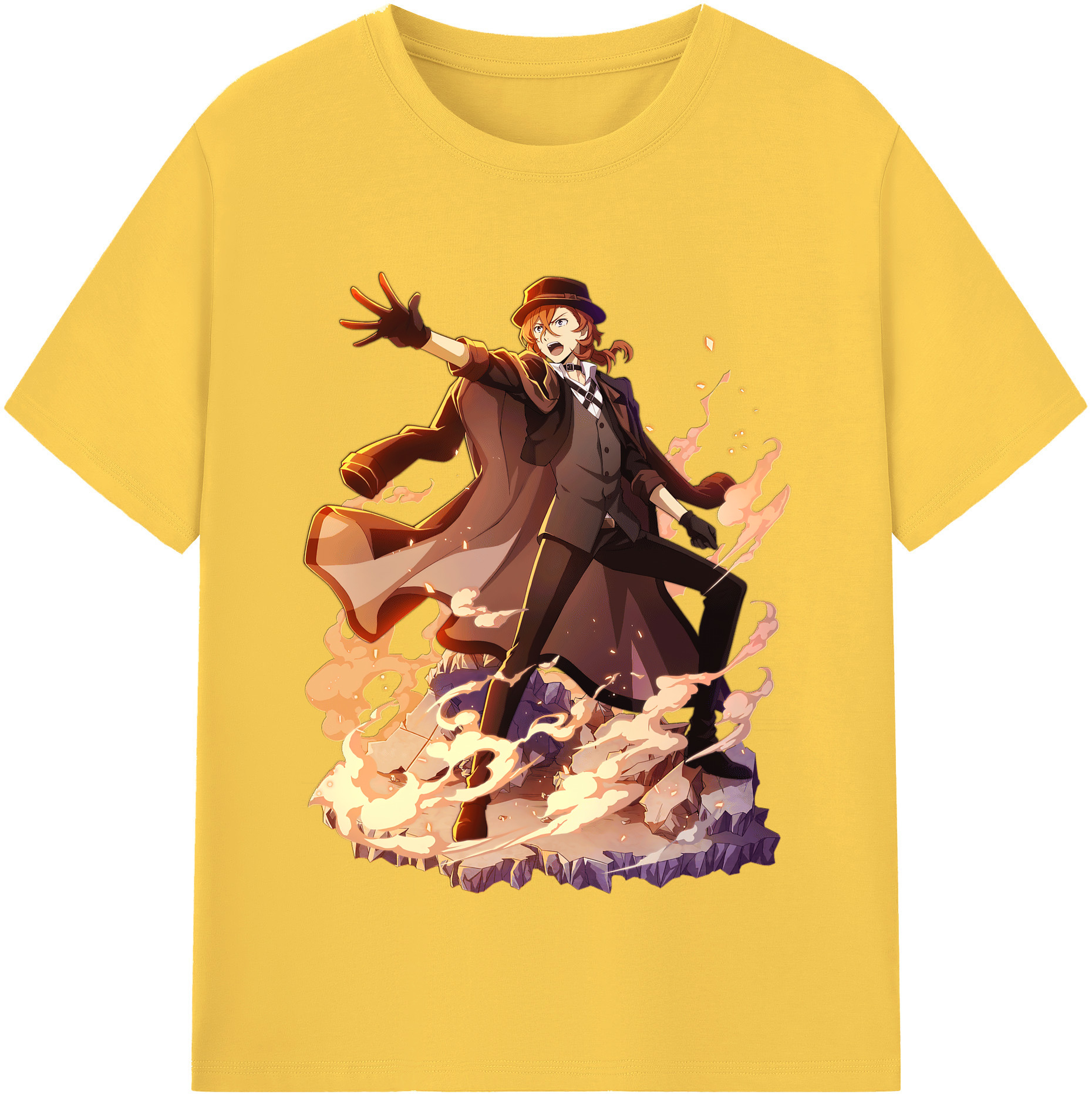 （画像用） 文豪ストレイドッグス Bungo Stray Dogs 綿100％半袖Tシャツ（フロントプリント）