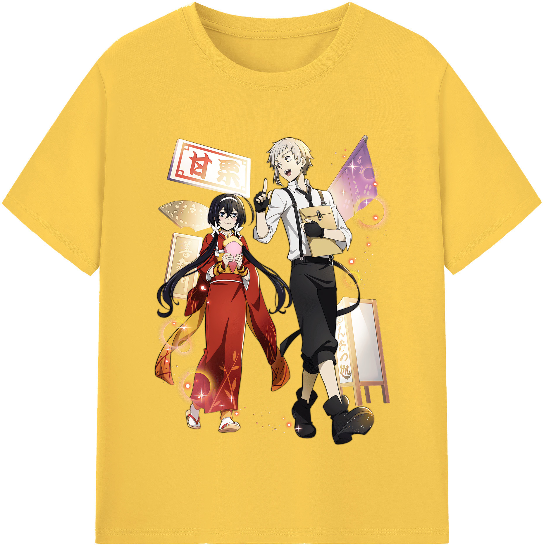（画像用） 文豪ストレイドッグス Bungo Stray Dogs 綿100％半袖Tシャツ（フロントプリント）