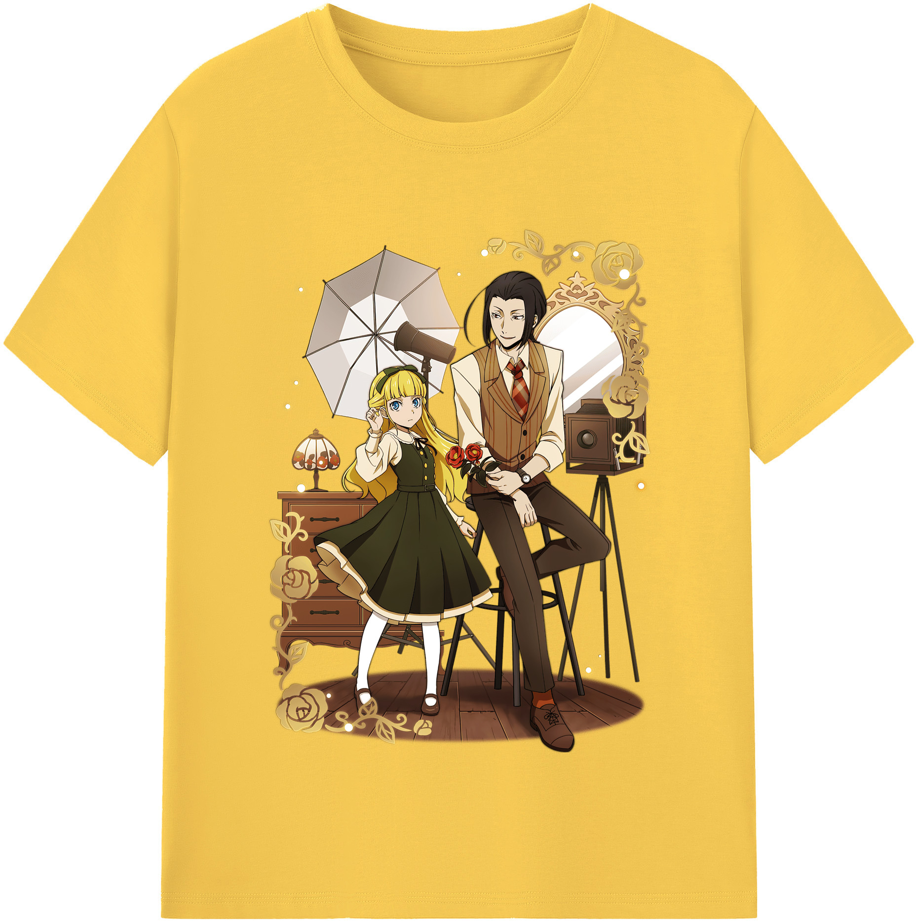 （画像用） 文豪ストレイドッグス Bungo Stray Dogs 綿100％半袖Tシャツ（フロントプリント）