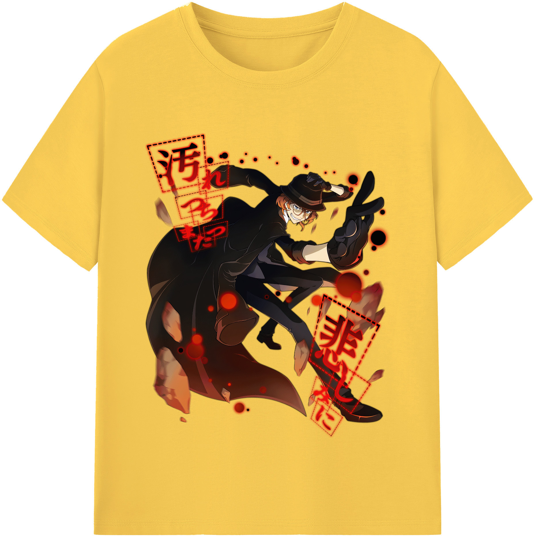 （画像用） 文豪ストレイドッグス Bungo Stray Dogs 綿100％半袖Tシャツ（フロントプリント）