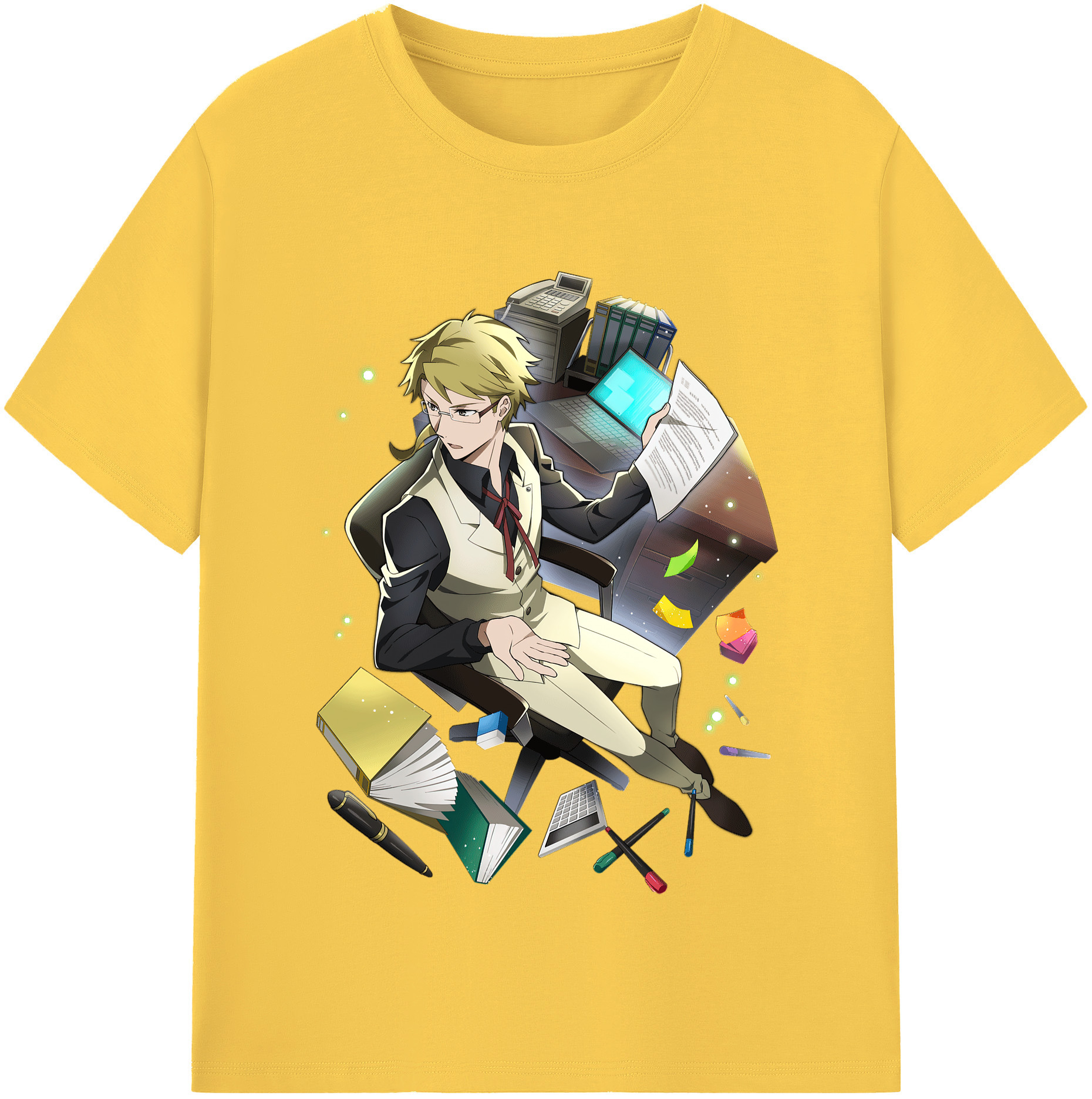 （画像用） 文豪ストレイドッグス Bungo Stray Dogs 綿100％半袖Tシャツ（フロントプリント）