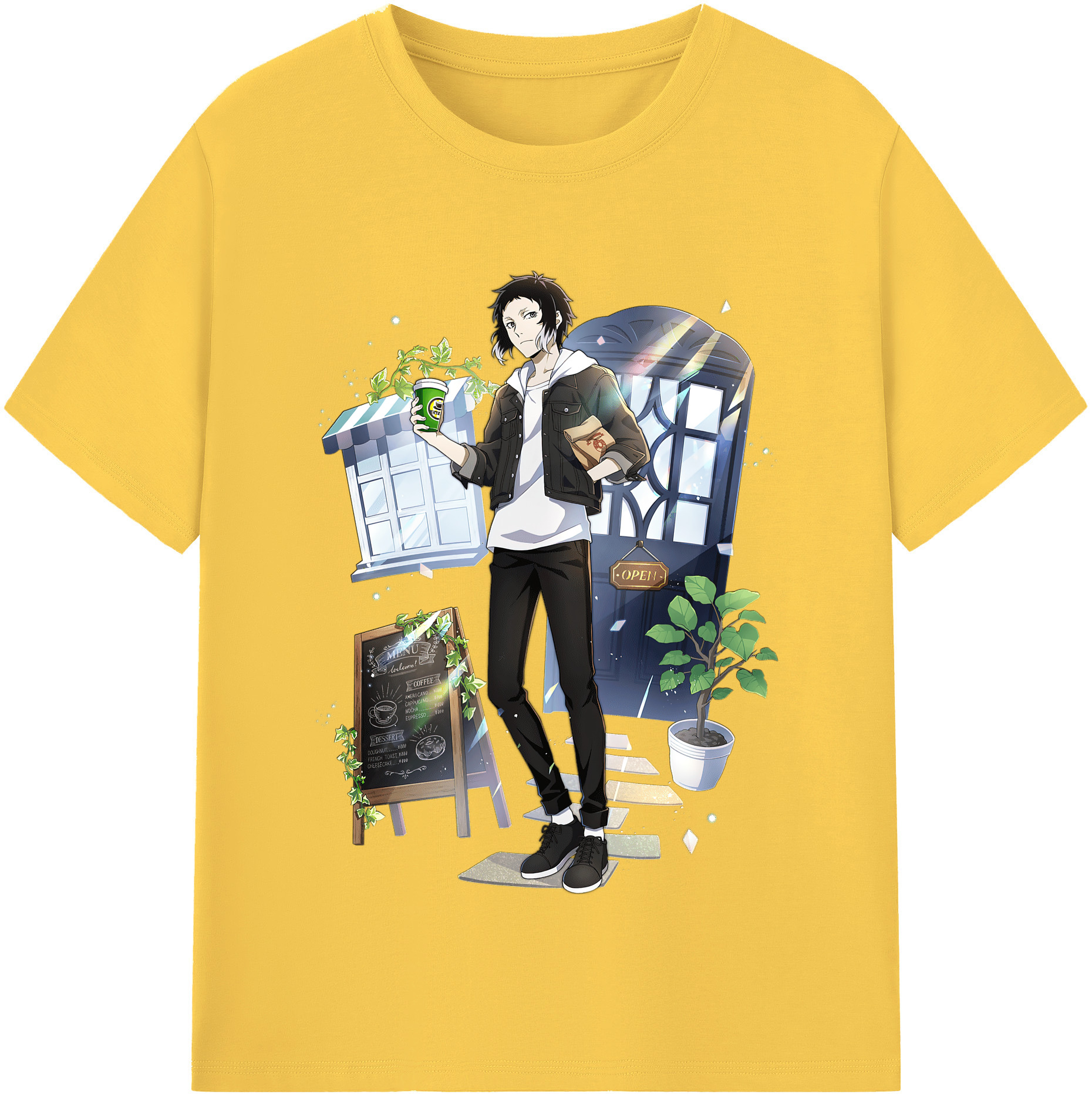 （画像用） 文豪ストレイドッグス Bungo Stray Dogs 綿100％半袖Tシャツ（フロントプリント）