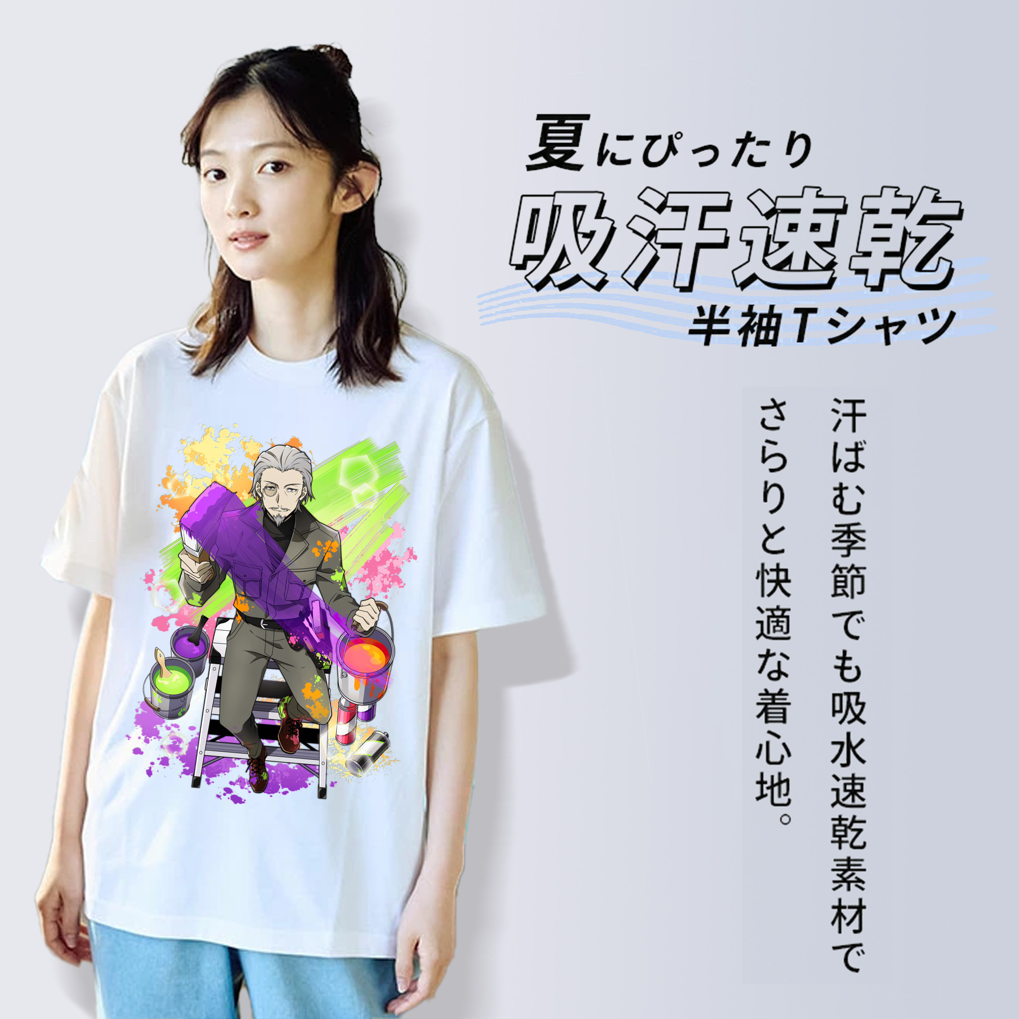 文豪ストレイドッグス Bungo Stray Dogs 綿100％半袖Tシャツ（フロントプリント）