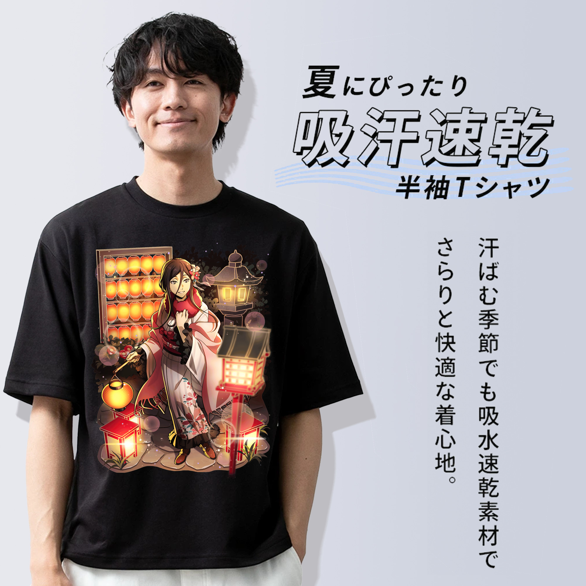 文豪ストレイドッグス Bungo Stray Dogs 綿100％半袖Tシャツ（フロントプリント）