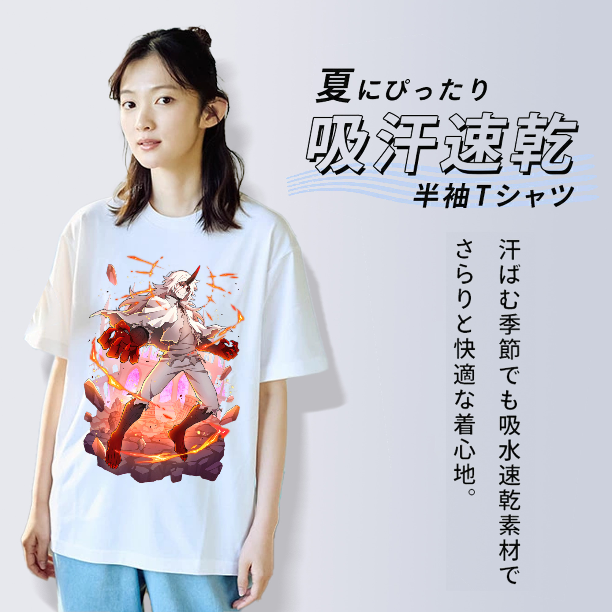 文豪ストレイドッグス Bungo Stray Dogs 綿100％半袖Tシャツ（フロントプリント）