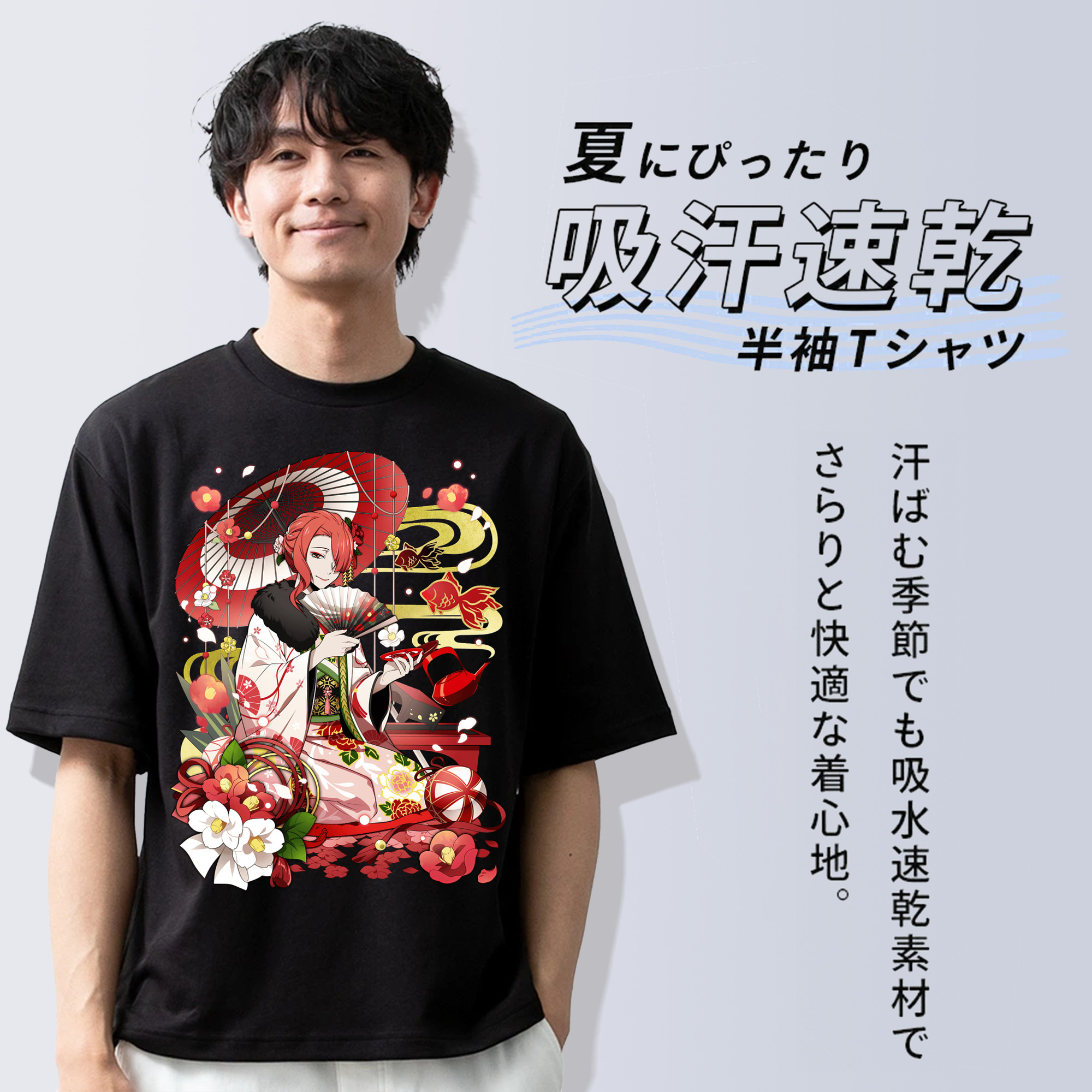 文豪ストレイドッグス Bungo Stray Dogs 綿100％半袖Tシャツ（フロントプリント）