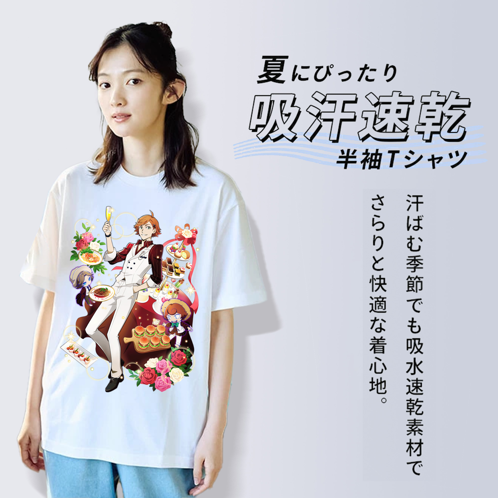 文豪ストレイドッグス Bungo Stray Dogs 綿100％半袖Tシャツ（フロントプリント）