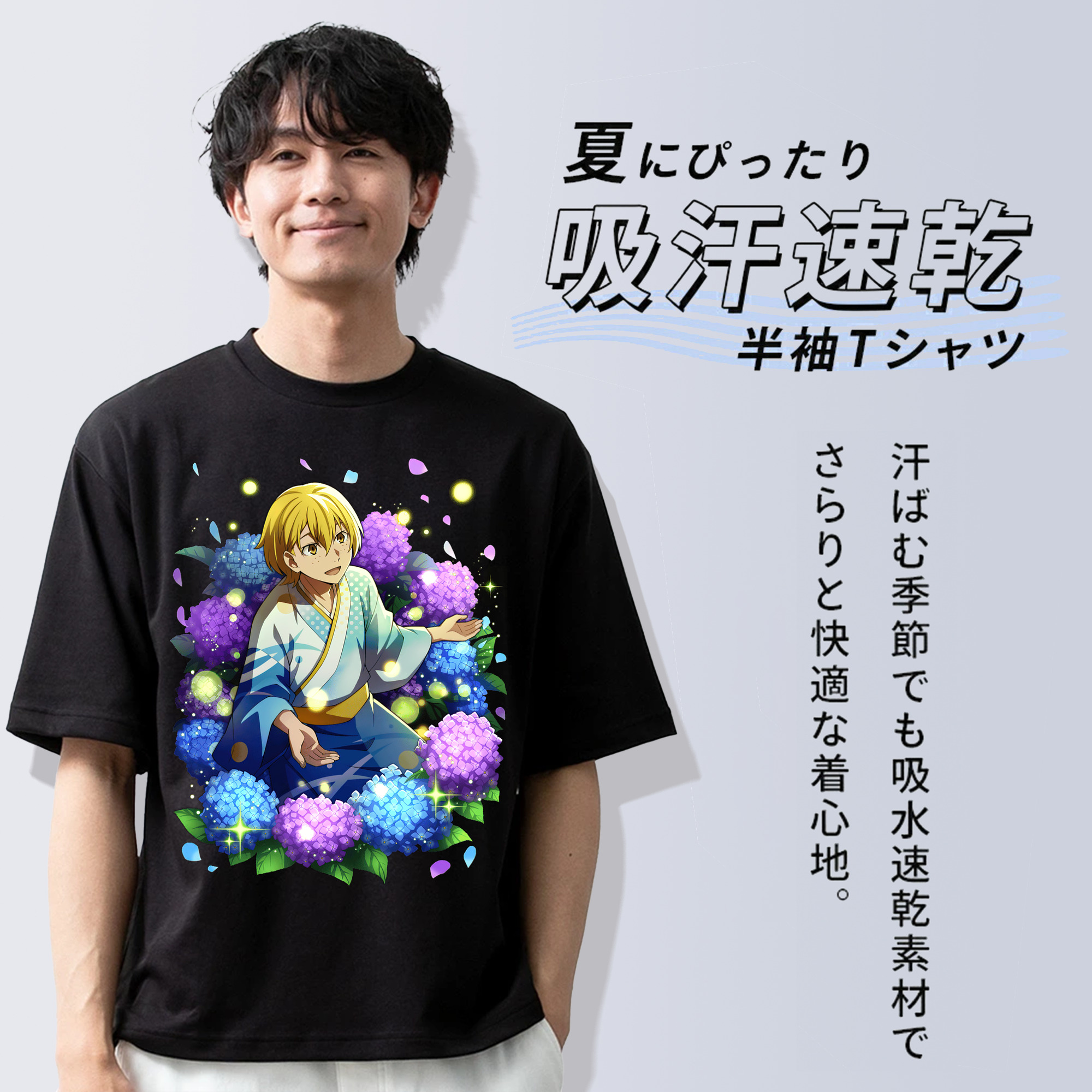 文豪ストレイドッグス Bungo Stray Dogs 綿100％半袖Tシャツ（フロントプリント）