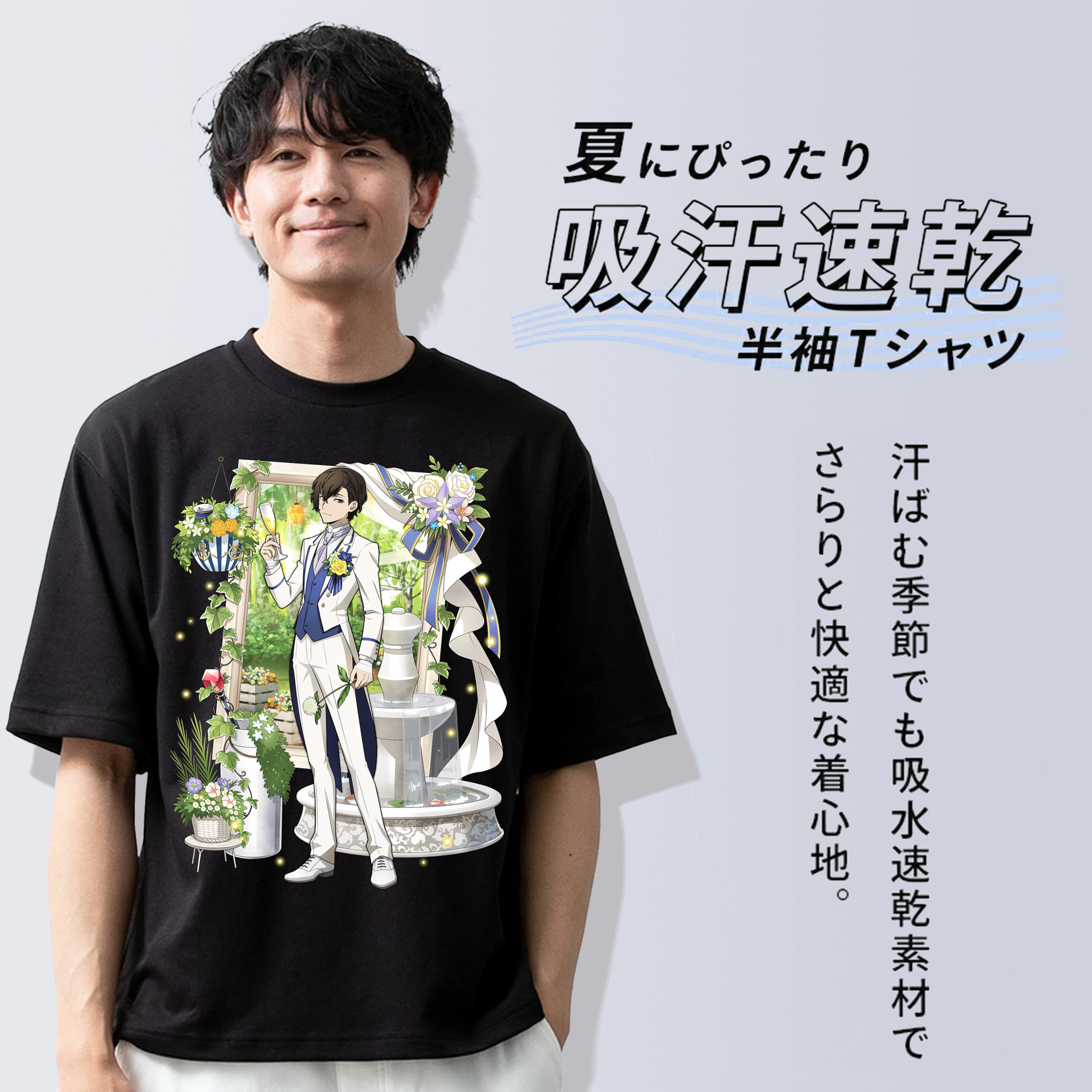 文豪ストレイドッグス Bungo Stray Dogs 綿100％半袖Tシャツ（フロントプリント）