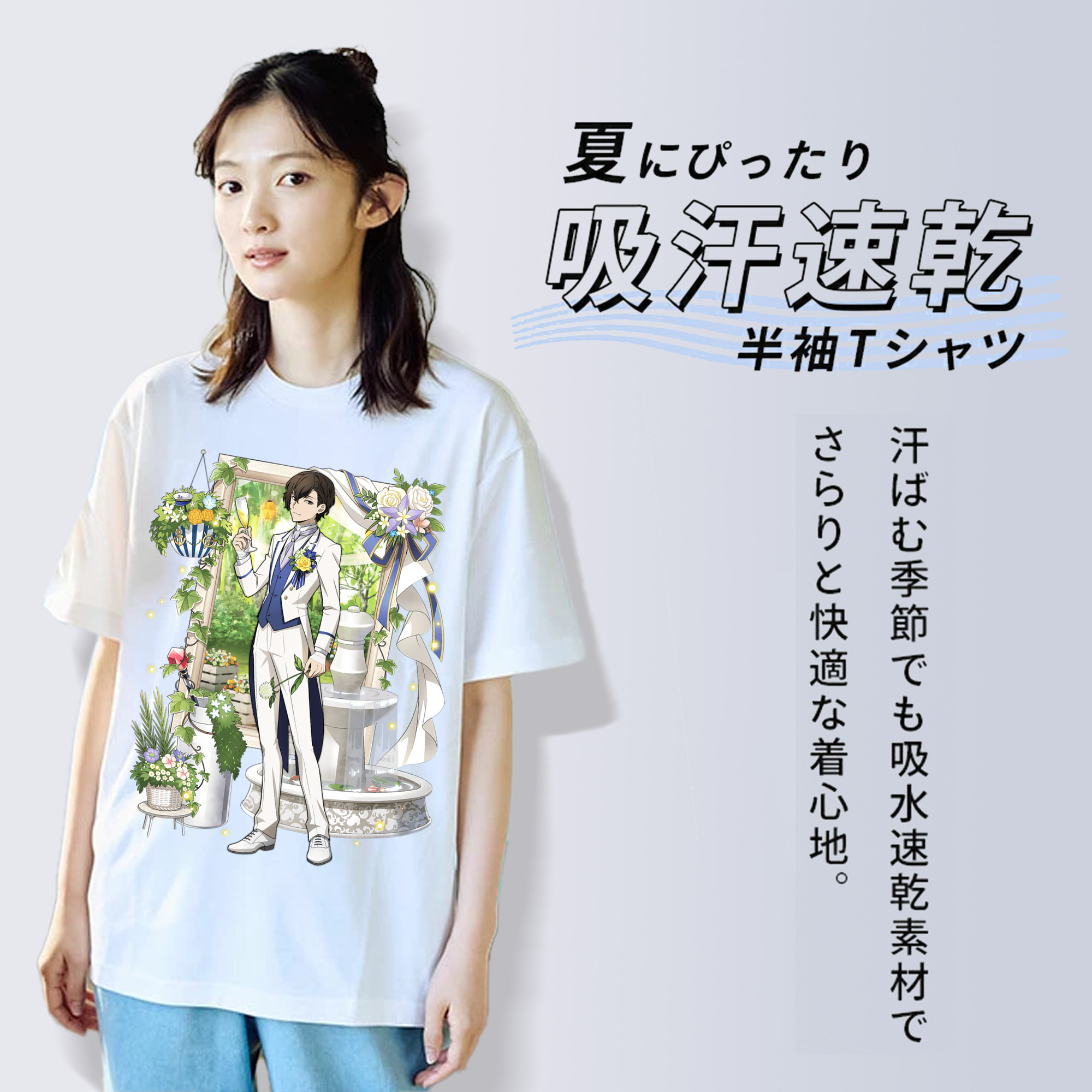 文豪ストレイドッグス Bungo Stray Dogs 綿100％半袖Tシャツ（フロントプリント）