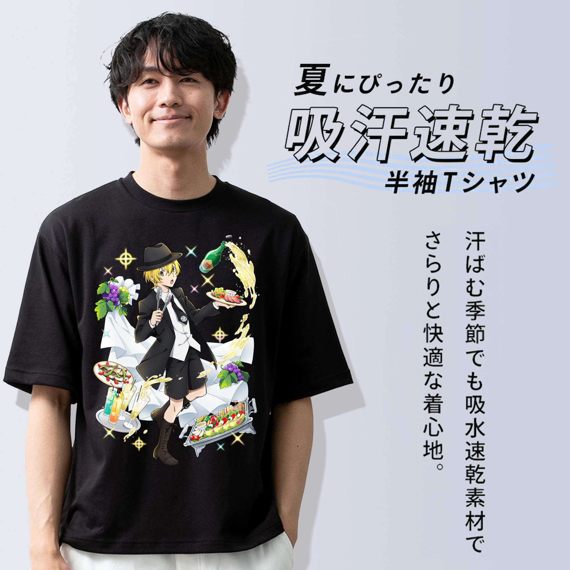文豪ストレイドッグス Bungo Stray Dogs 綿100％半袖Tシャツ（フロントプリント）