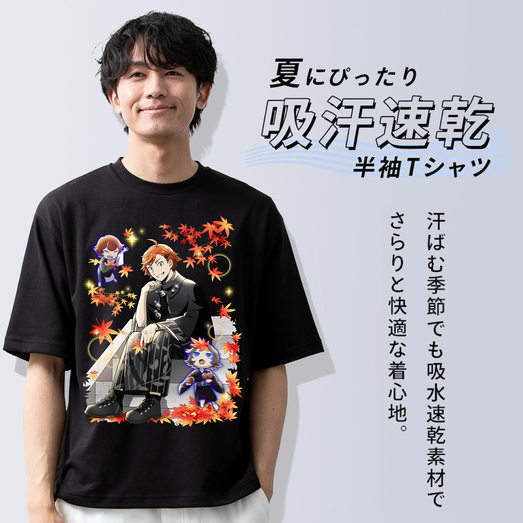 文豪ストレイドッグス Bungo Stray Dogs 綿100％半袖Tシャツ（フロントプリント）
