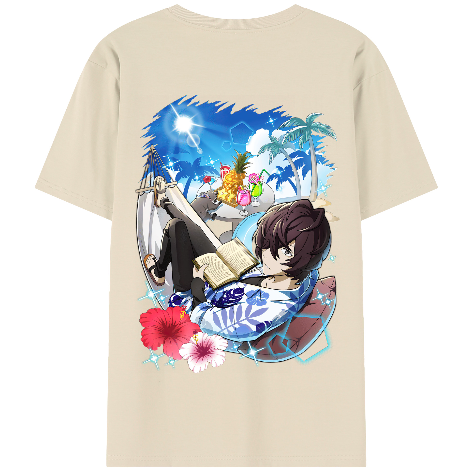 （画像用） 文豪ストレイドッグス Bungo Stray Dogs 綿100％半袖Tシャツ（背面プリント）
