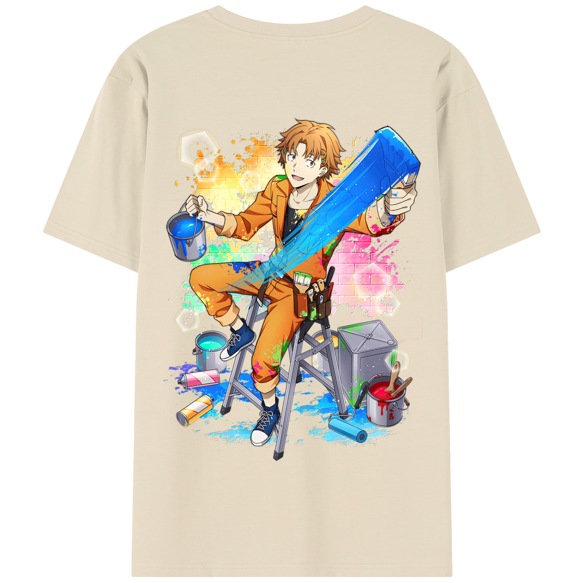 （画像用） 文豪ストレイドッグス Bungo Stray Dogs 綿100％半袖Tシャツ（背面プリント）