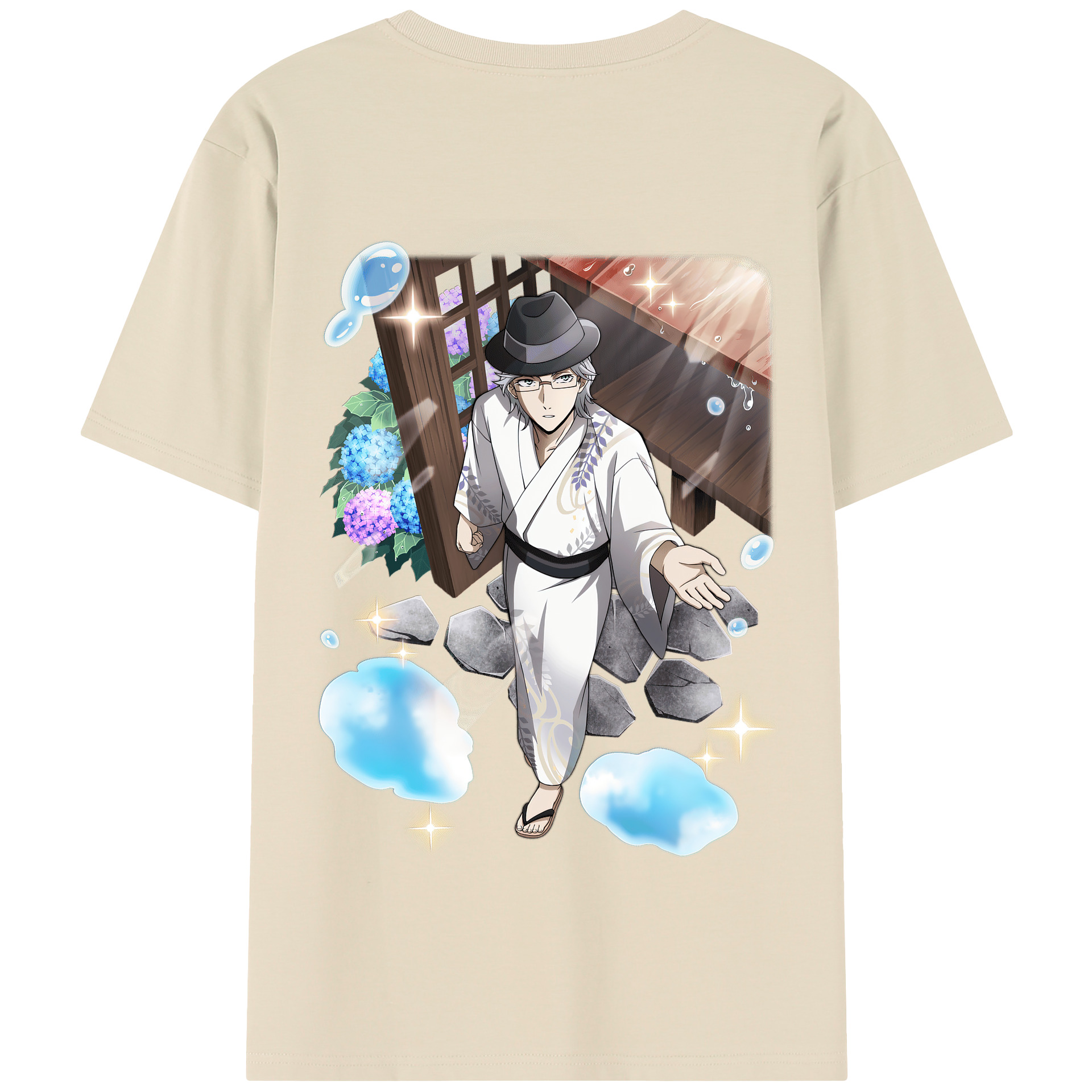 （画像用） 文豪ストレイドッグス Bungo Stray Dogs 綿100％半袖Tシャツ（背面プリント）