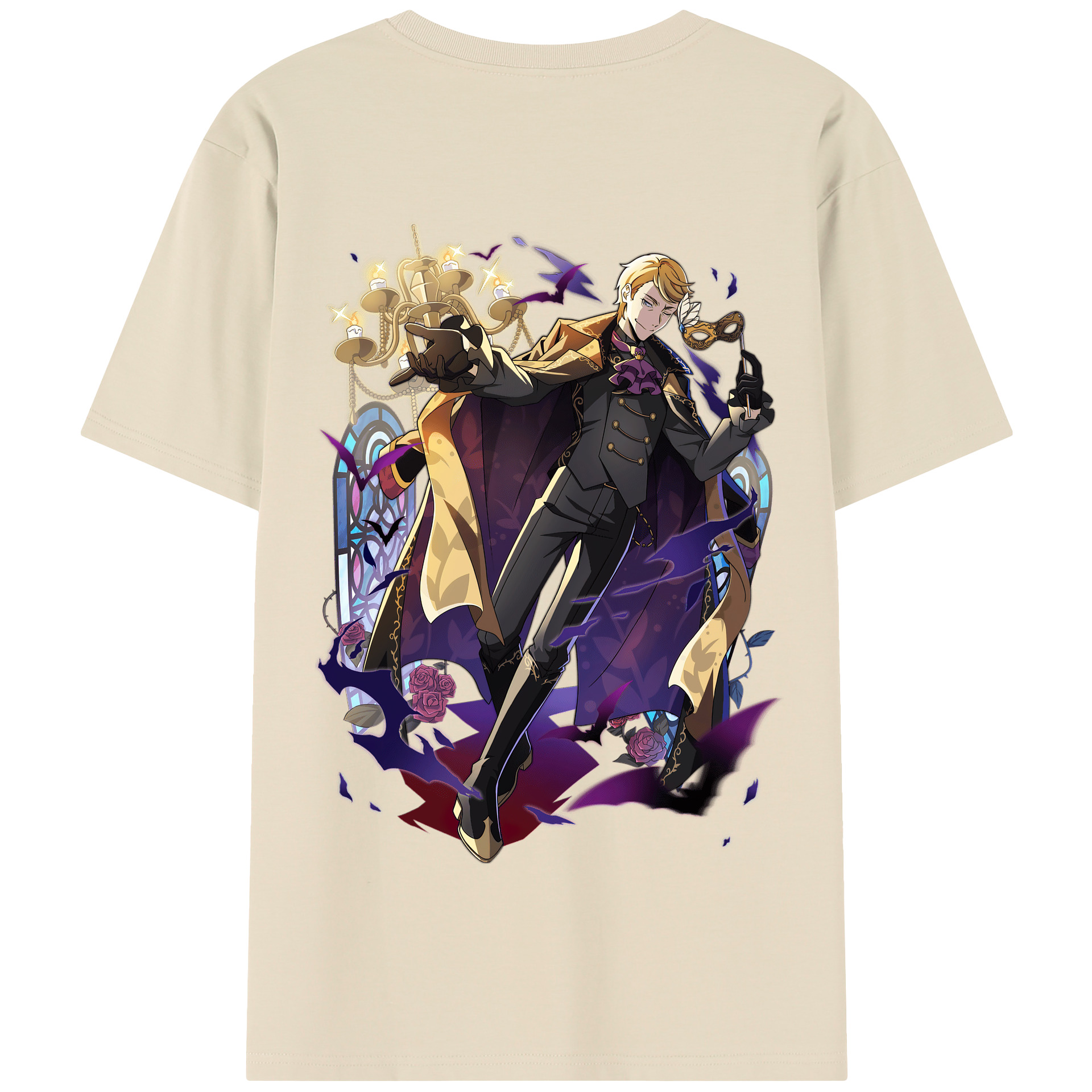 （画像用） 文豪ストレイドッグス Bungo Stray Dogs 綿100％半袖Tシャツ（背面プリント）