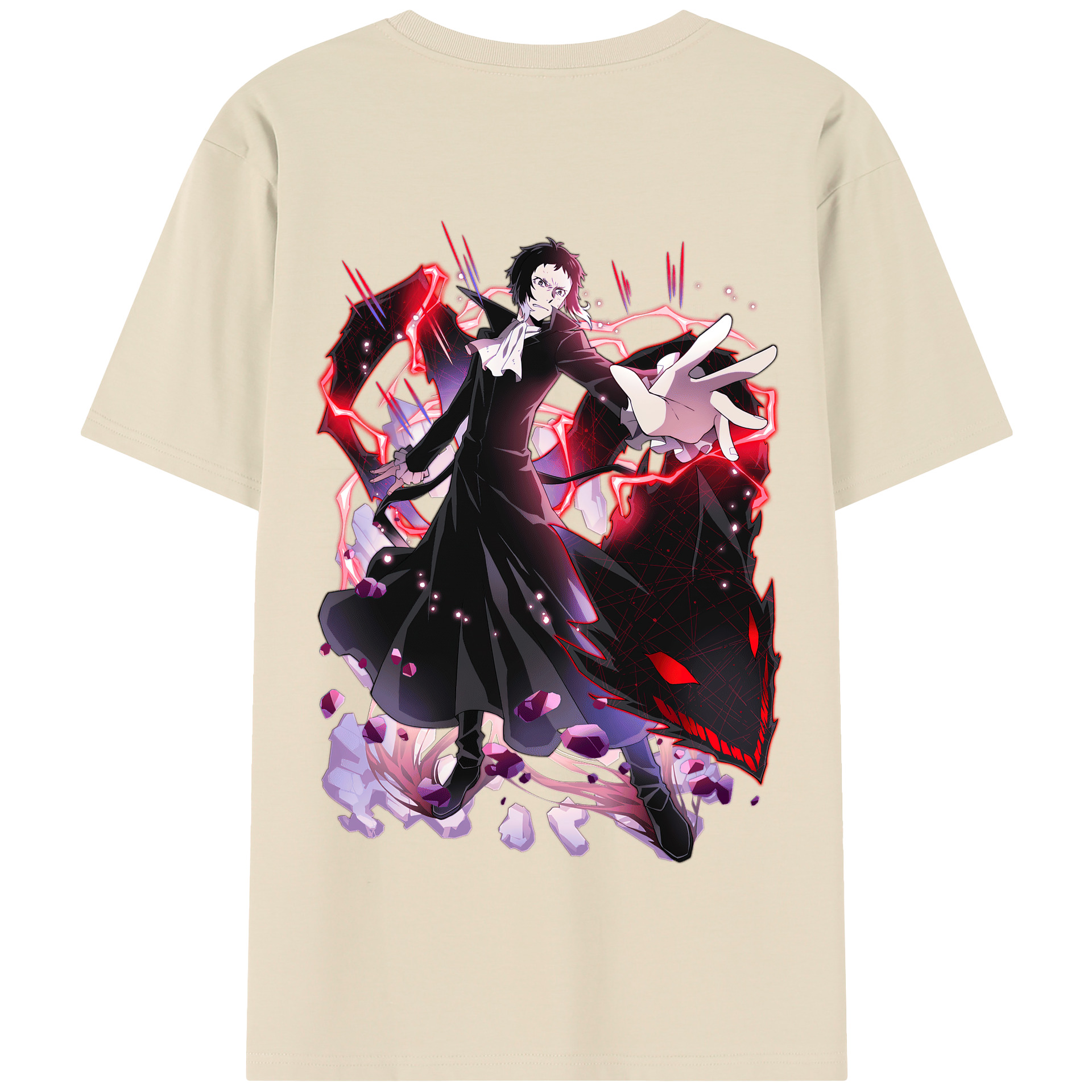 （画像用） 文豪ストレイドッグス Bungo Stray Dogs 綿100％半袖Tシャツ（背面プリント）