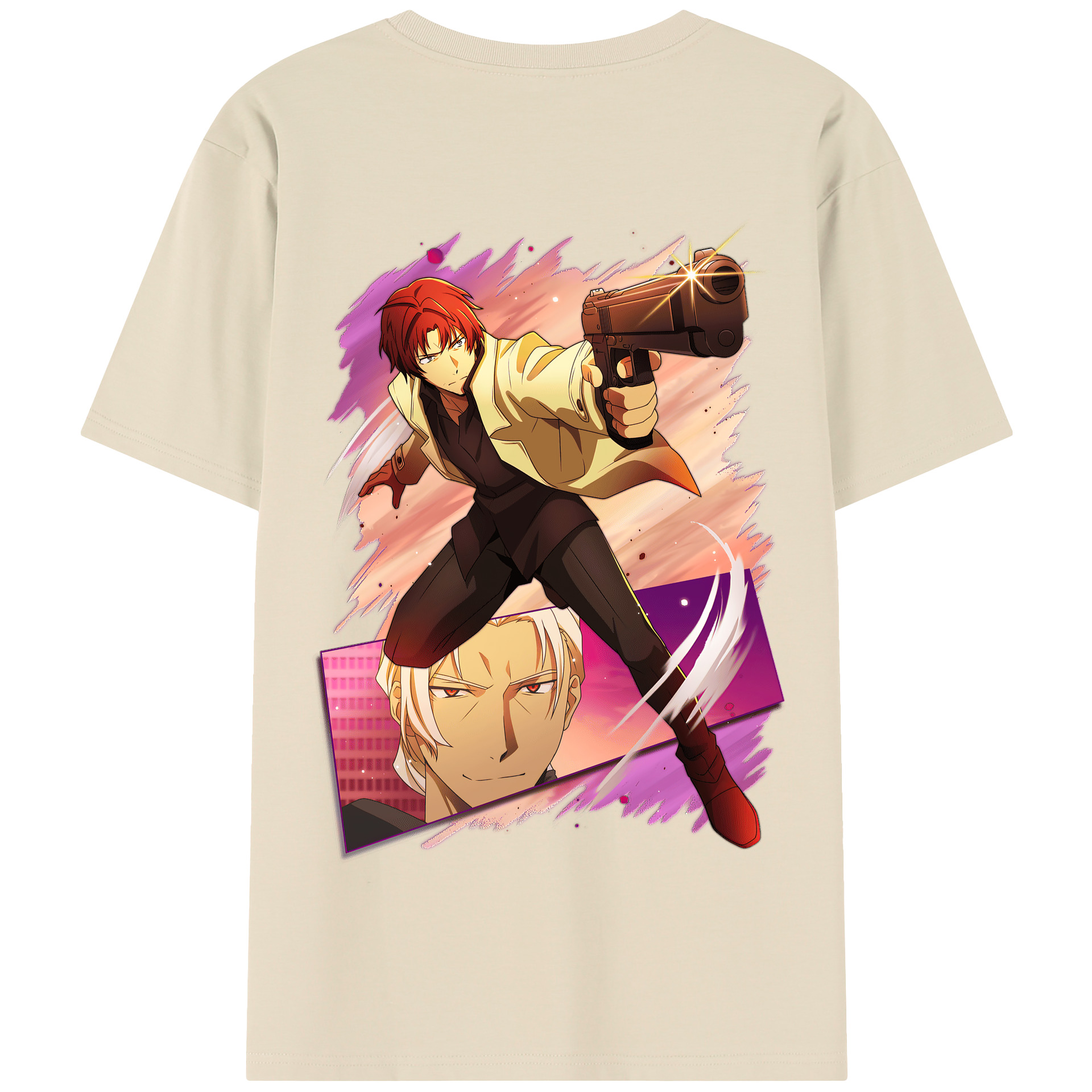 （画像用） 文豪ストレイドッグス Bungo Stray Dogs 綿100％半袖Tシャツ（背面プリント）