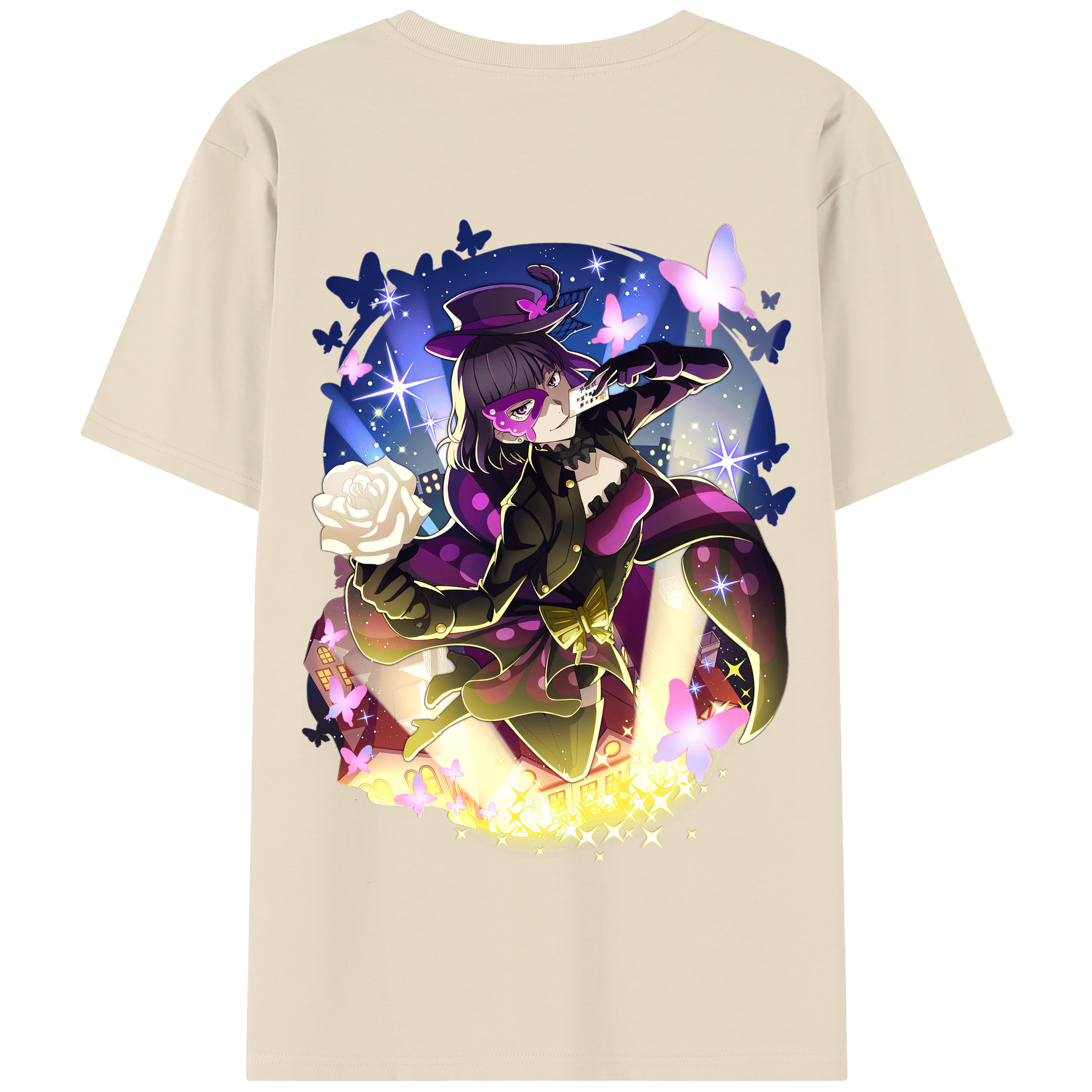 （画像用） 文豪ストレイドッグス Bungo Stray Dogs 綿100％半袖Tシャツ（背面プリント）