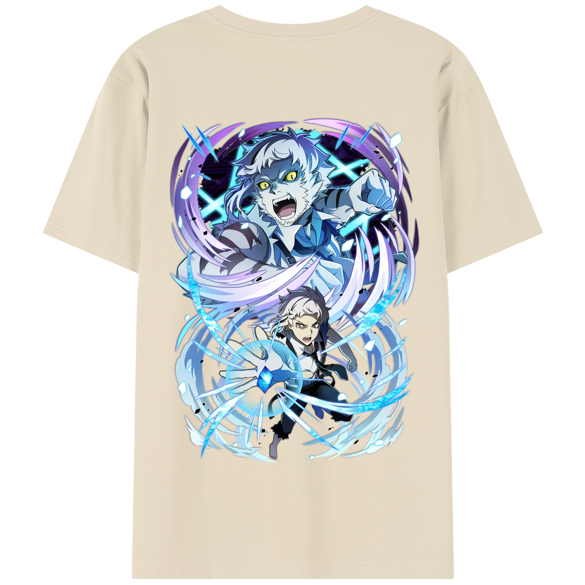 （画像用） 文豪ストレイドッグス Bungo Stray Dogs 綿100％半袖Tシャツ（背面プリント）