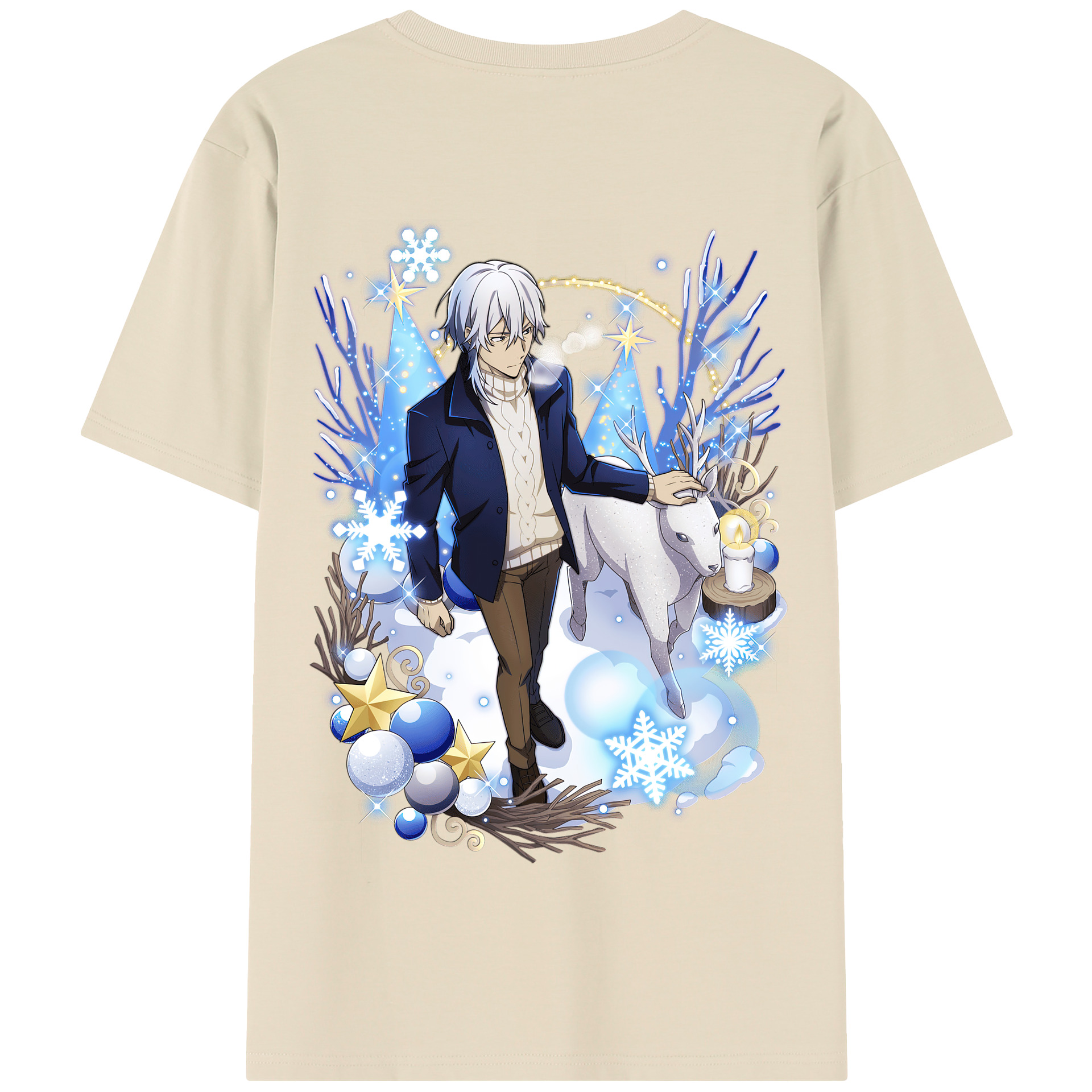 （画像用） 文豪ストレイドッグス Bungo Stray Dogs 綿100％半袖Tシャツ（背面プリント）