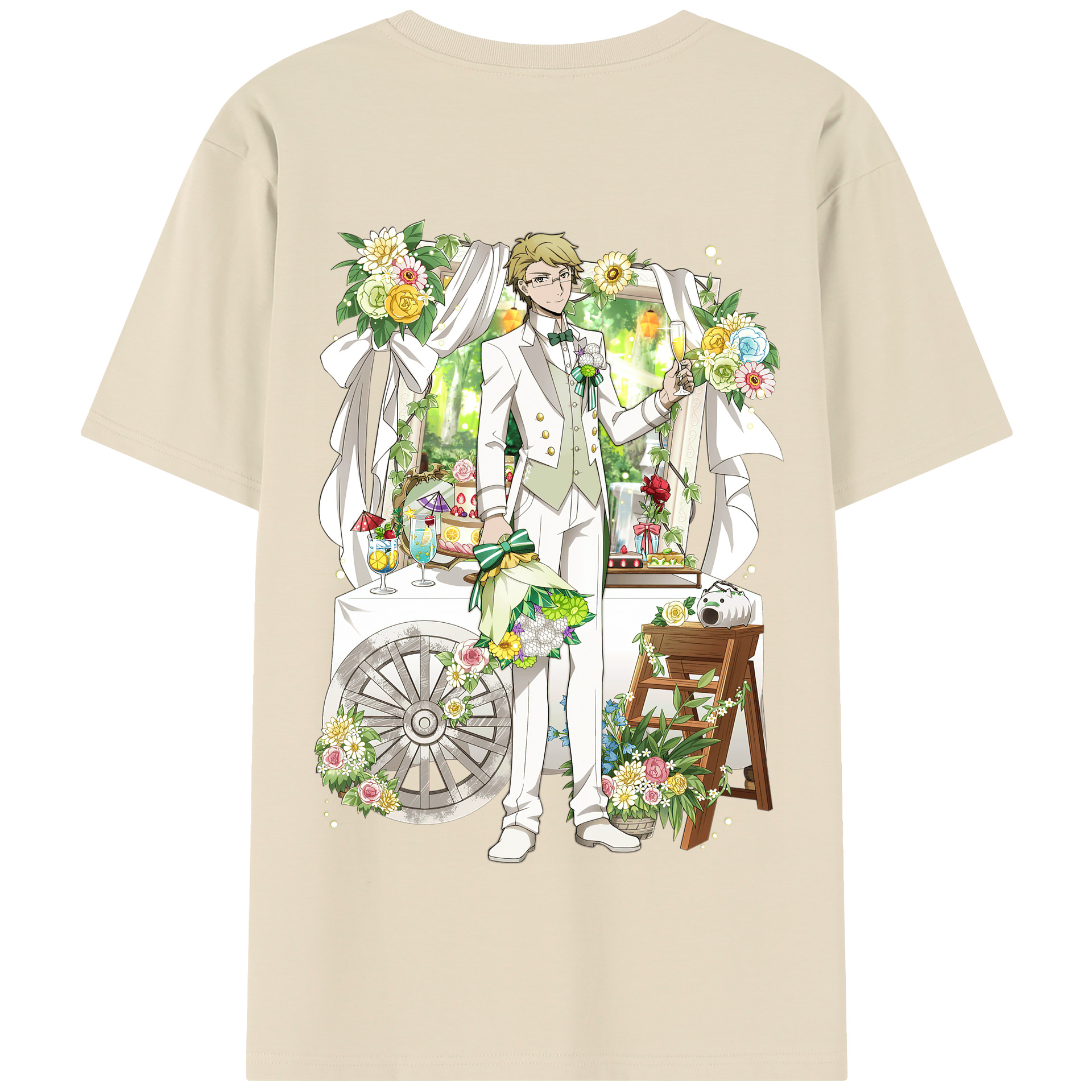 （画像用） 文豪ストレイドッグス Bungo Stray Dogs 綿100％半袖Tシャツ（背面プリント）