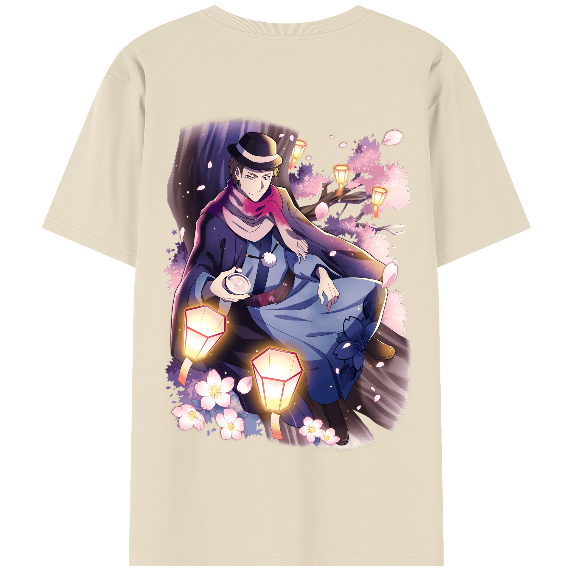 （画像用） 文豪ストレイドッグス Bungo Stray Dogs 綿100％半袖Tシャツ（背面プリント）