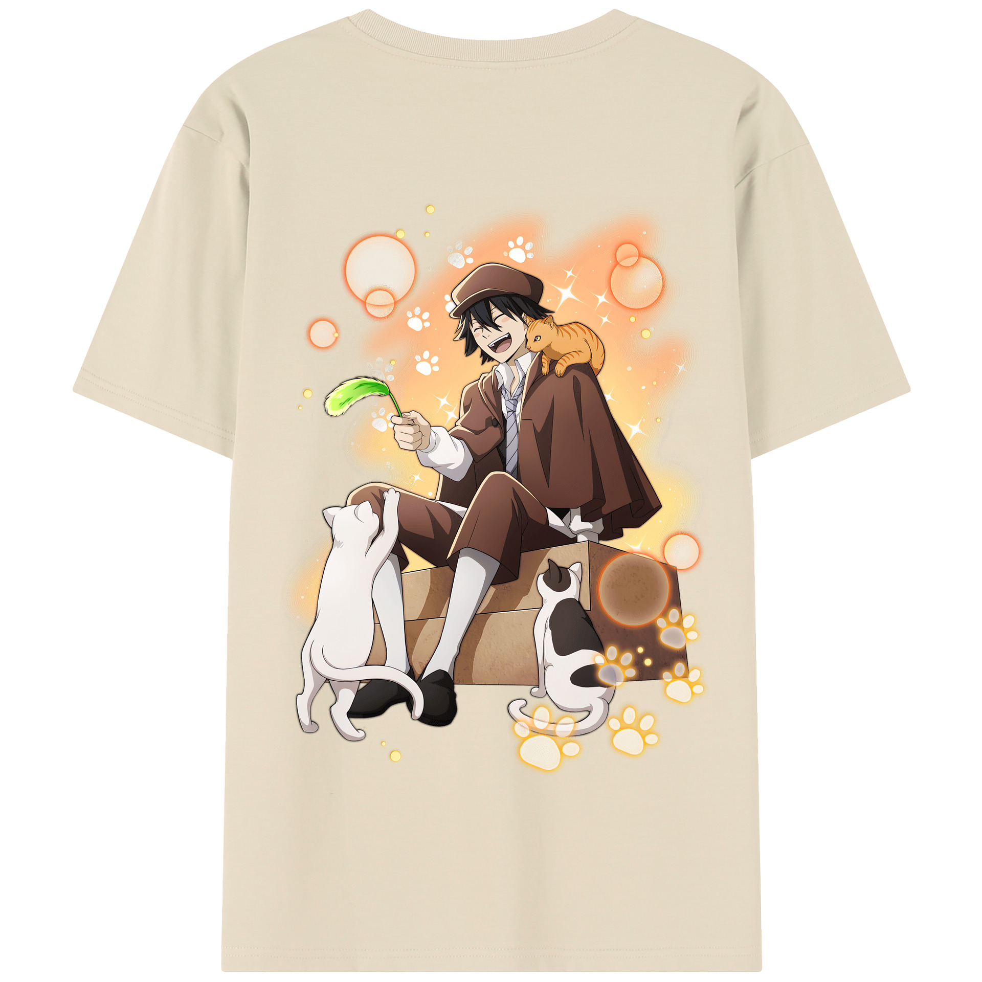 （画像用） 文豪ストレイドッグス Bungo Stray Dogs 綿100％半袖Tシャツ（背面プリント）