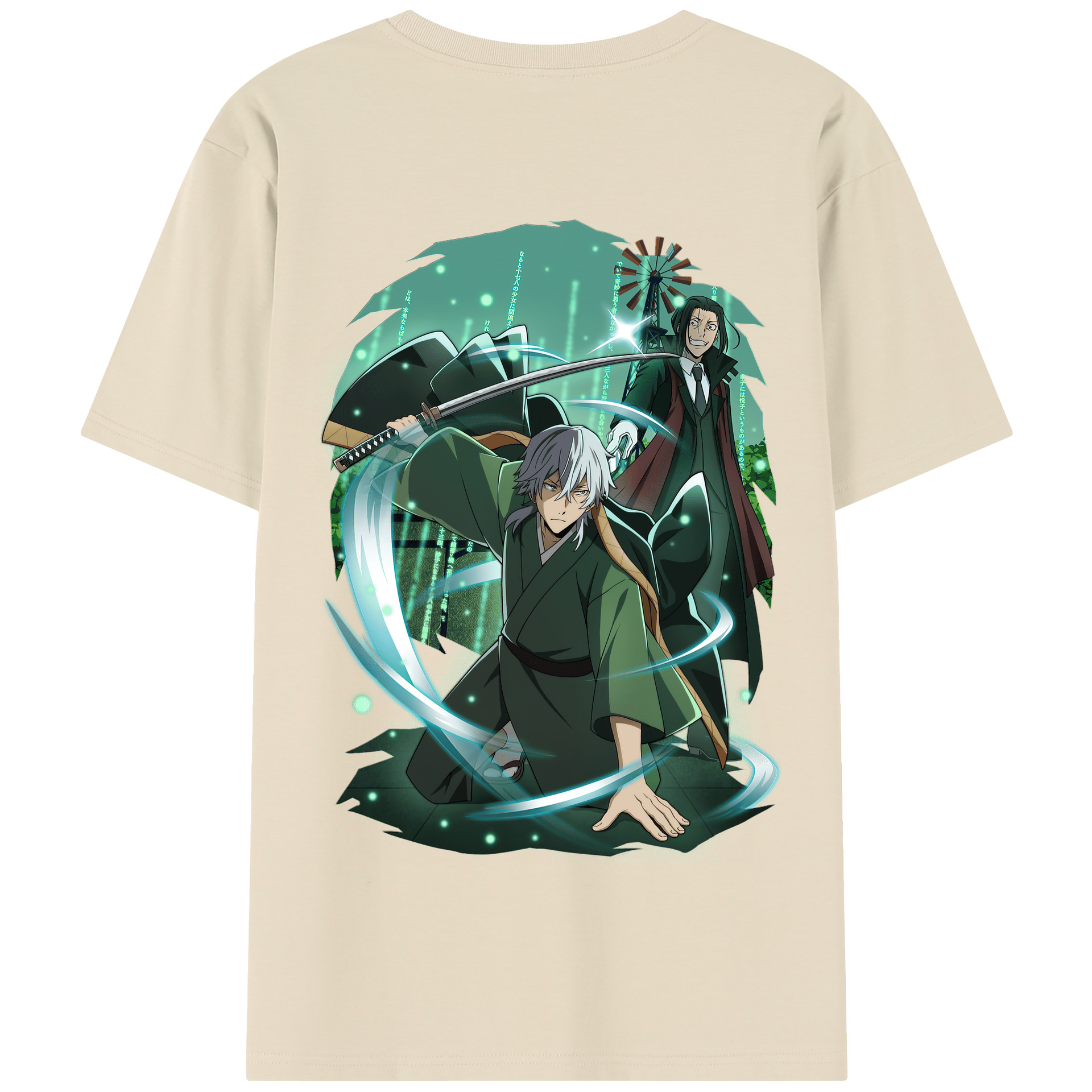 （画像用） 文豪ストレイドッグス Bungo Stray Dogs 綿100％半袖Tシャツ（背面プリント）