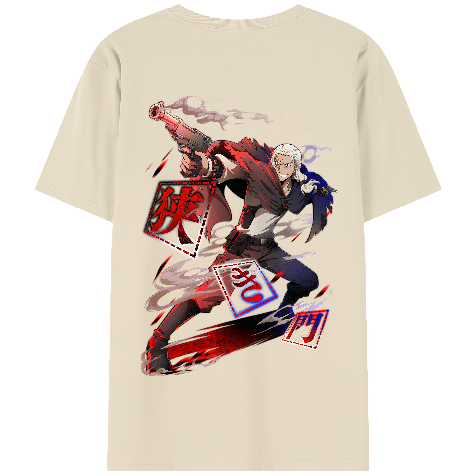 （画像用） 文豪ストレイドッグス Bungo Stray Dogs 綿100％半袖Tシャツ（背面プリント）