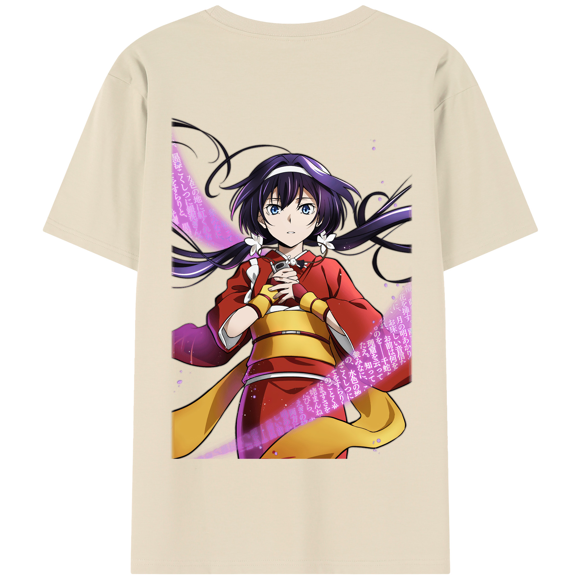 （画像用） 文豪ストレイドッグス Bungo Stray Dogs 綿100％半袖Tシャツ（背面プリント）