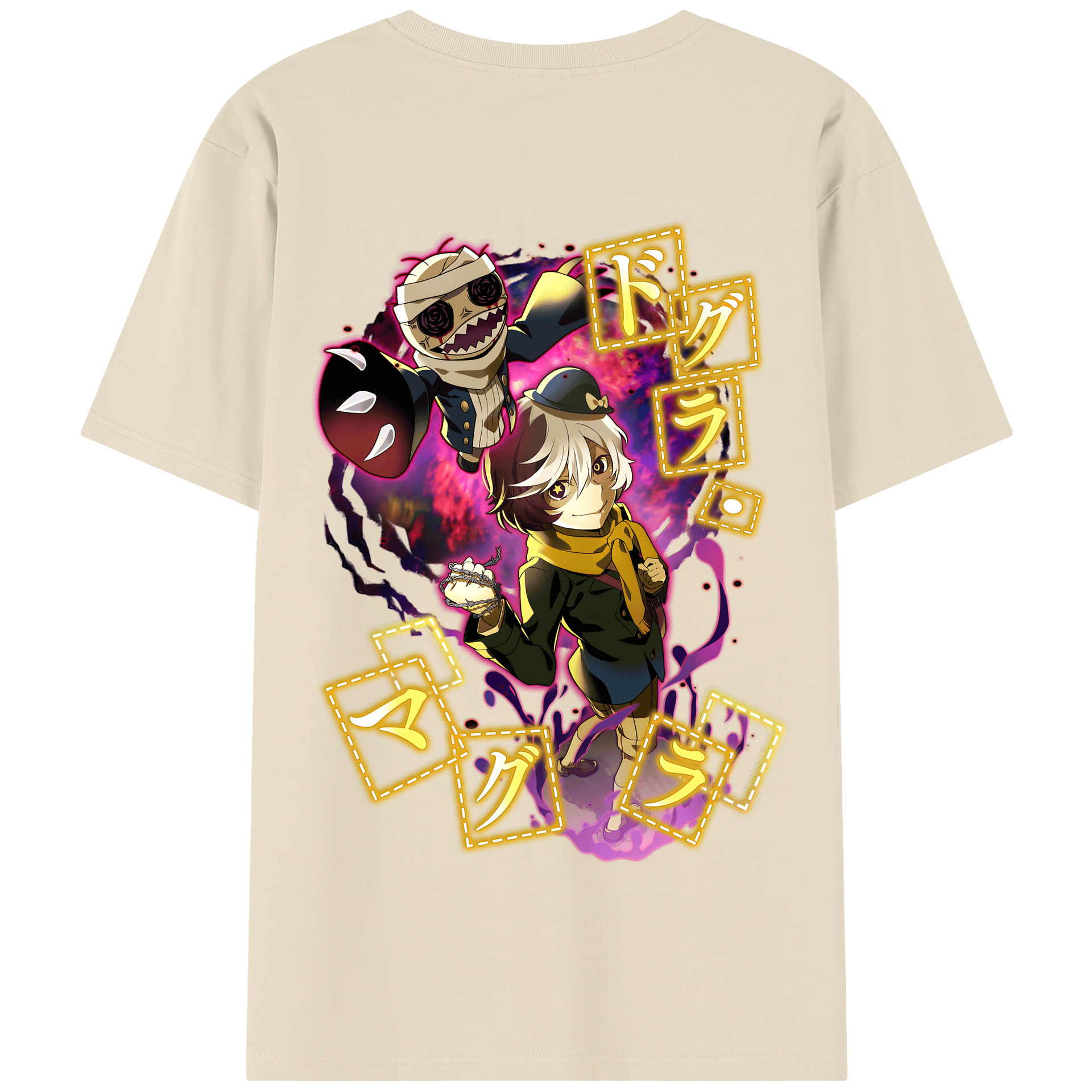 （画像用） 文豪ストレイドッグス Bungo Stray Dogs 綿100％半袖Tシャツ（背面プリント）