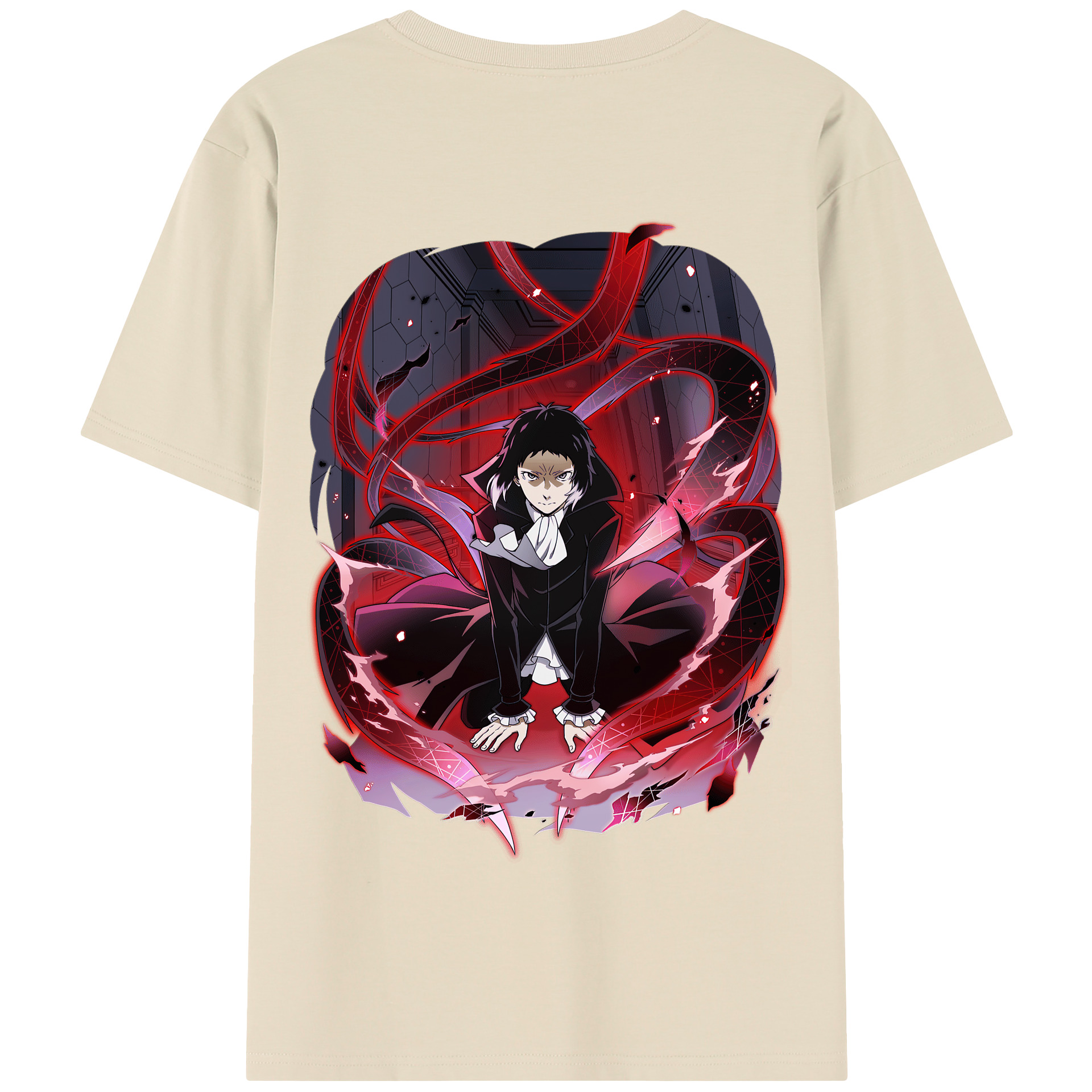 （画像用） 文豪ストレイドッグス Bungo Stray Dogs 綿100％半袖Tシャツ（背面プリント）