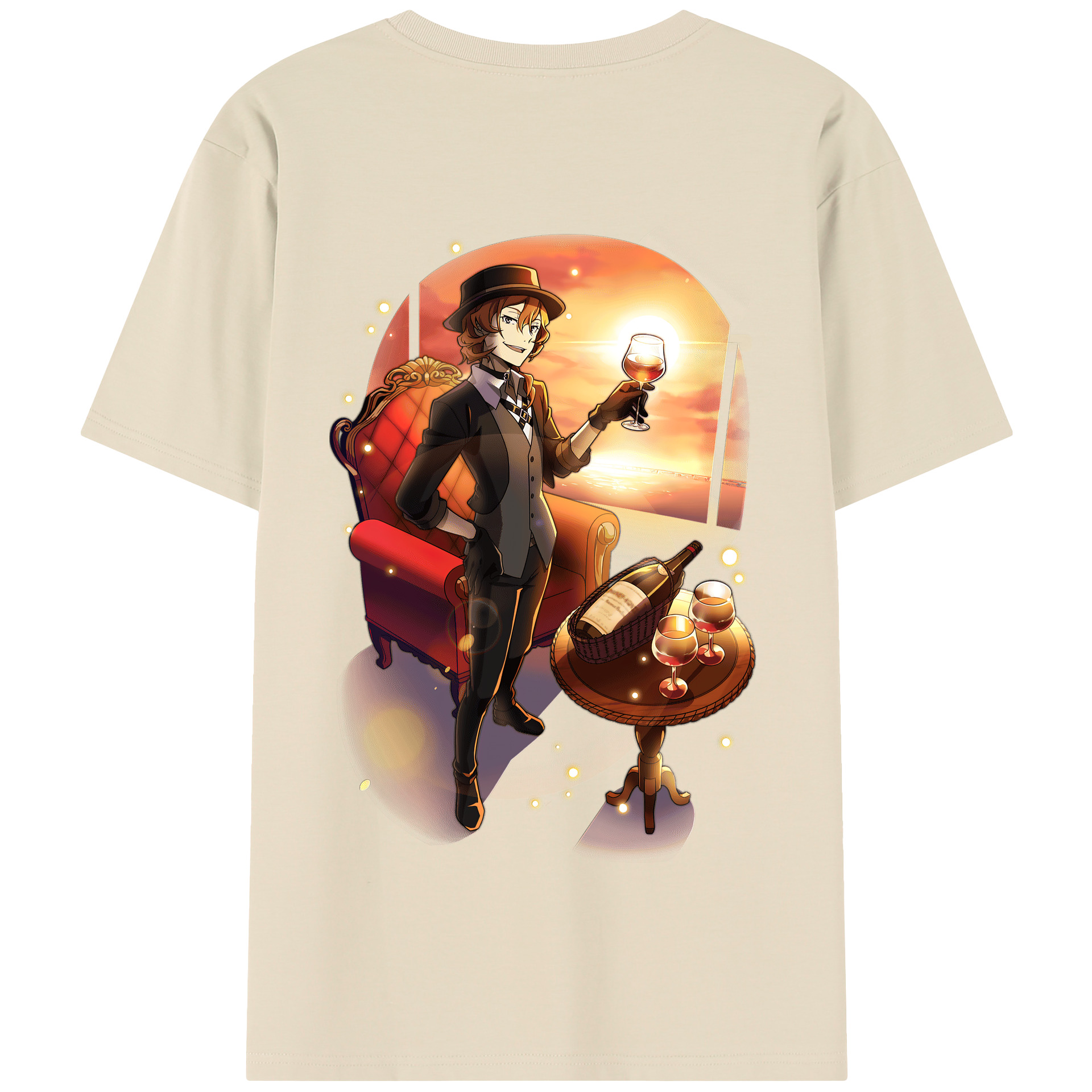 （画像用） 文豪ストレイドッグス Bungo Stray Dogs 綿100％半袖Tシャツ（背面プリント）