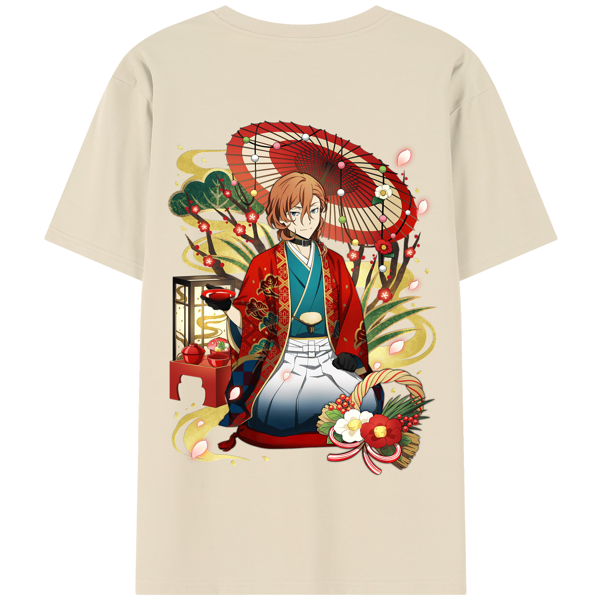 （画像用） 文豪ストレイドッグス Bungo Stray Dogs 綿100％半袖Tシャツ（背面プリント）