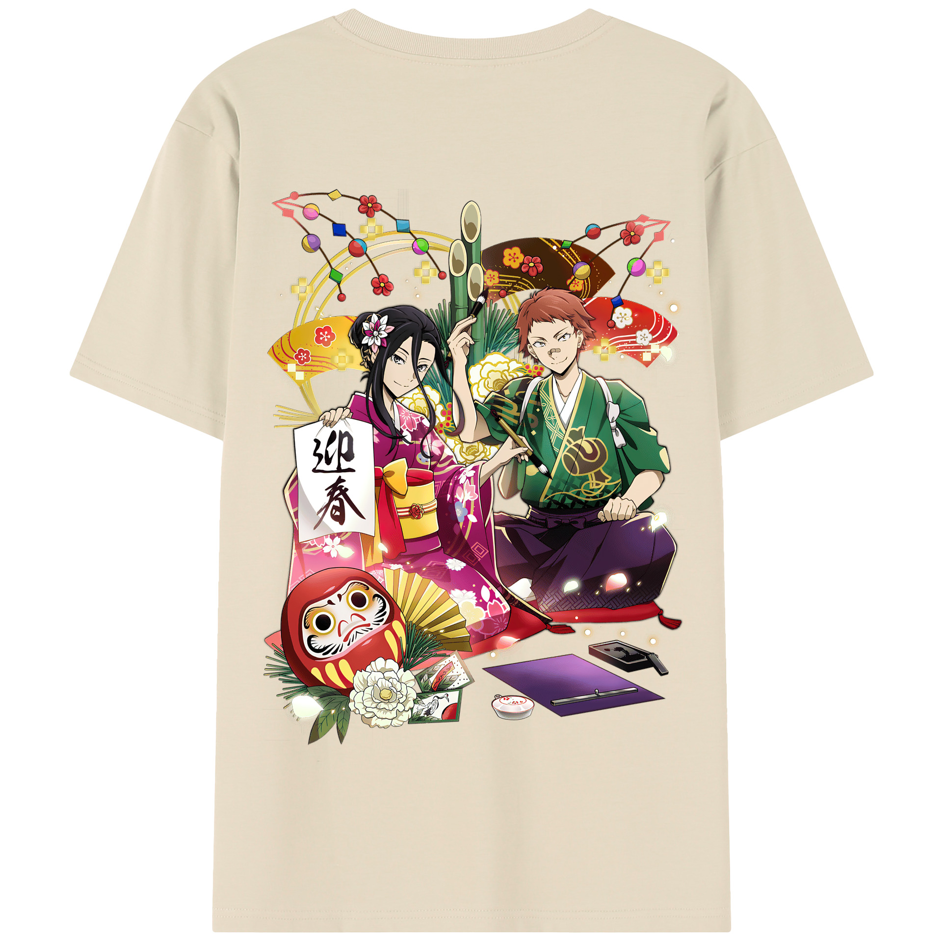 （画像用） 文豪ストレイドッグス Bungo Stray Dogs 綿100％半袖Tシャツ（背面プリント）
