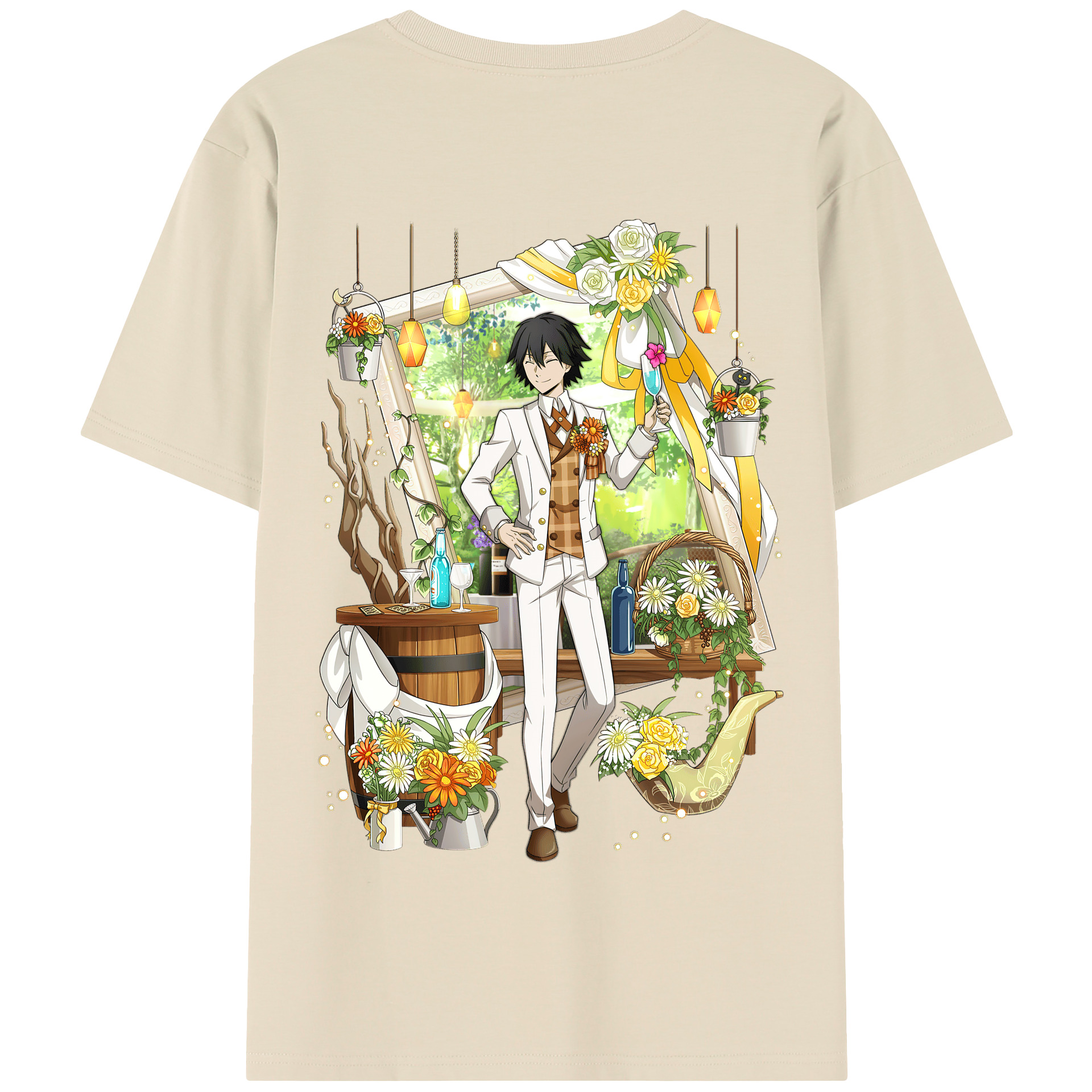 （画像用） 文豪ストレイドッグス Bungo Stray Dogs 綿100％半袖Tシャツ（背面プリント）