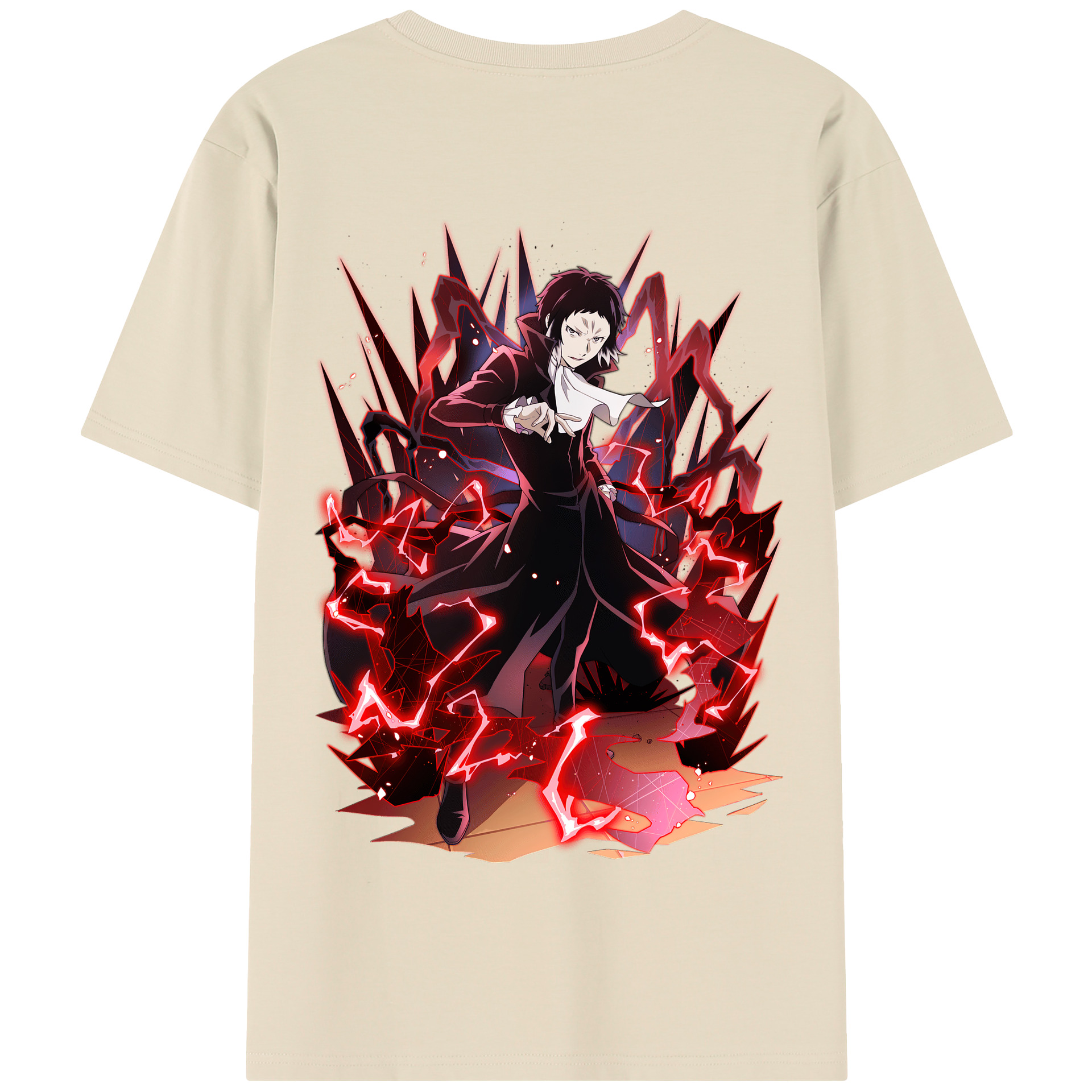 （画像用） 文豪ストレイドッグス Bungo Stray Dogs 綿100％半袖Tシャツ（背面プリント）