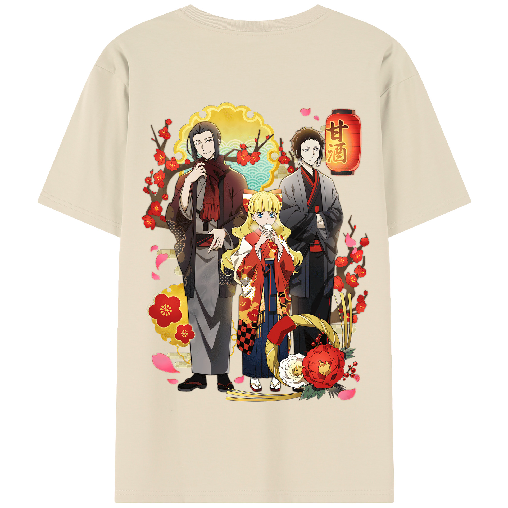 （画像用） 文豪ストレイドッグス Bungo Stray Dogs 綿100％半袖Tシャツ（背面プリント）