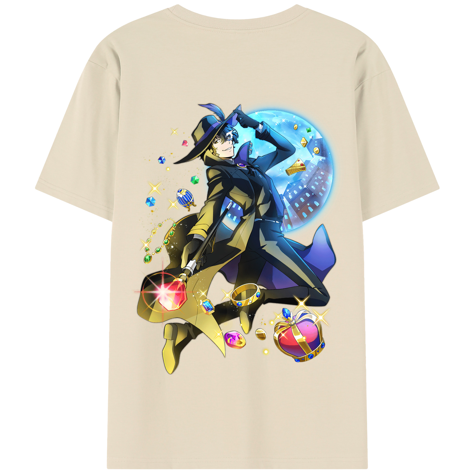 （画像用） 文豪ストレイドッグス Bungo Stray Dogs 綿100％半袖Tシャツ（背面プリント）