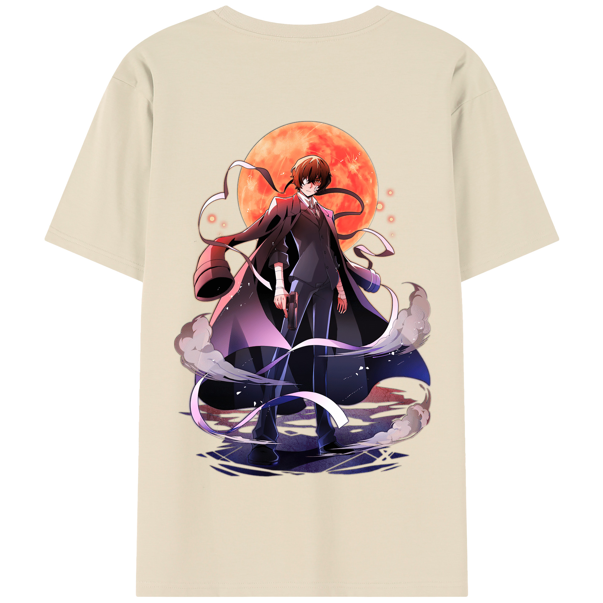 （画像用） 文豪ストレイドッグス Bungo Stray Dogs 綿100％半袖Tシャツ（背面プリント）