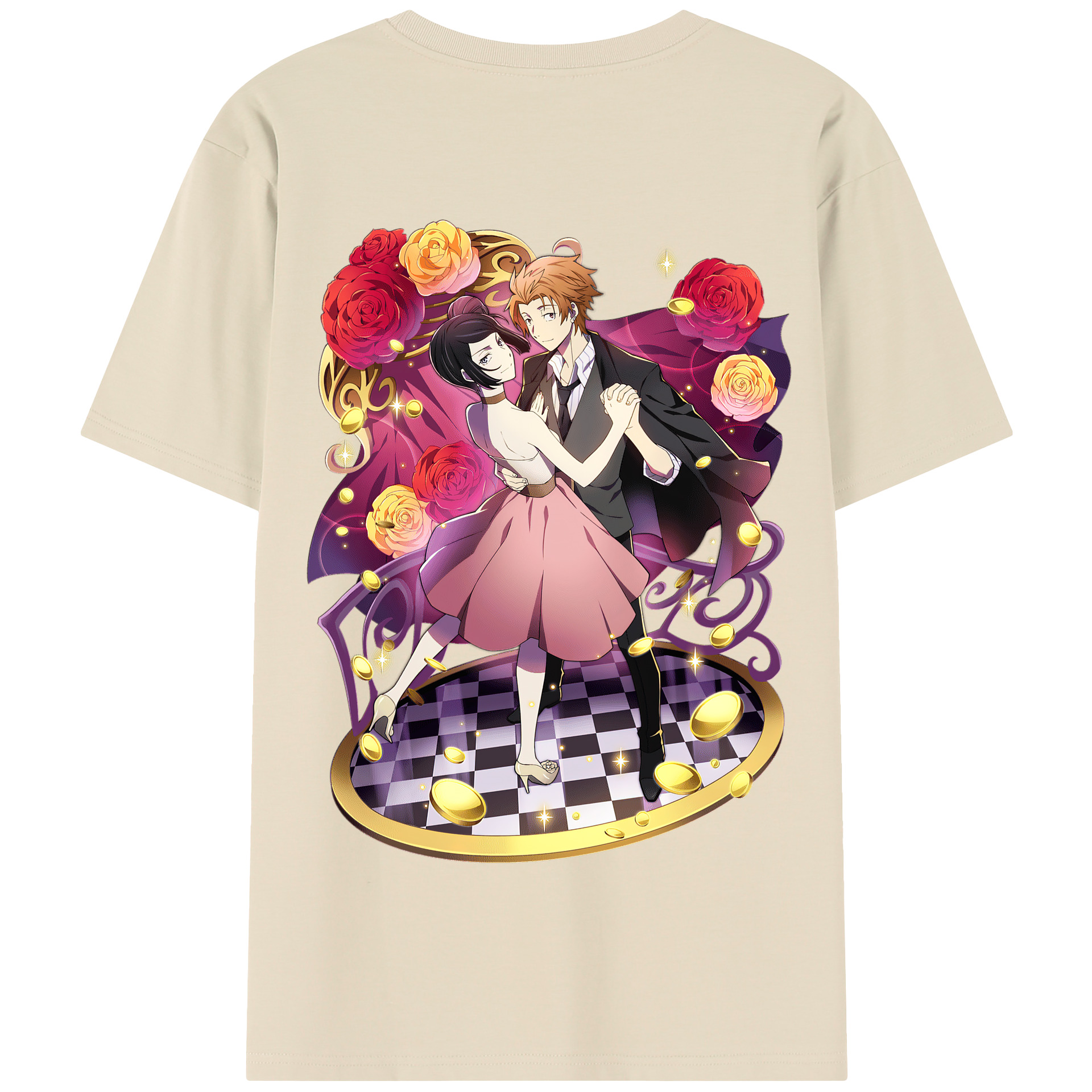 （画像用） 文豪ストレイドッグス Bungo Stray Dogs 綿100％半袖Tシャツ（背面プリント）
