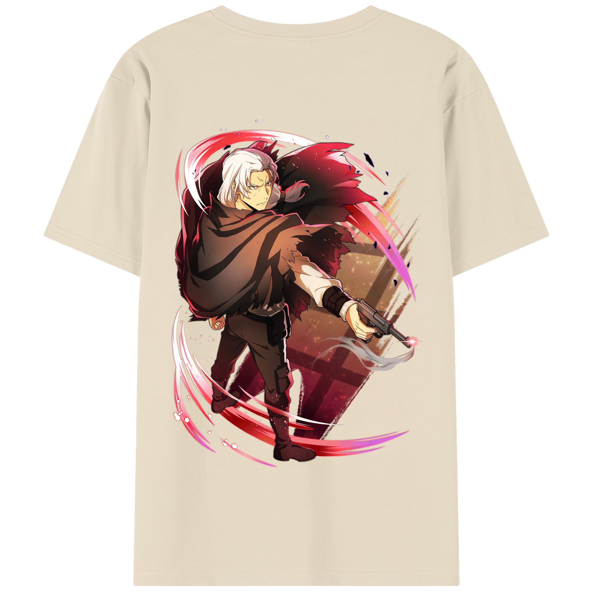 （画像用） 文豪ストレイドッグス Bungo Stray Dogs 綿100％半袖Tシャツ（背面プリント）