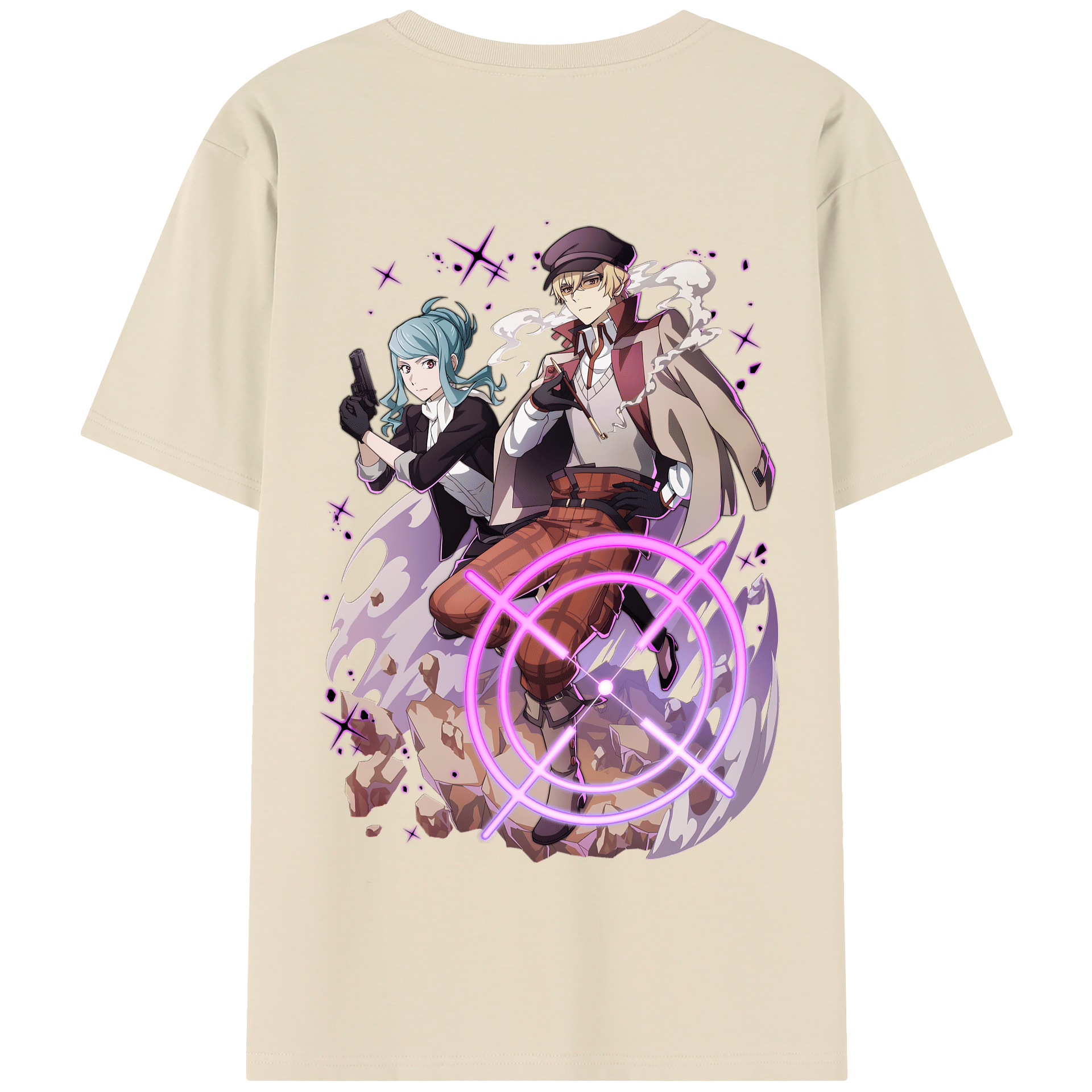 （画像用） 文豪ストレイドッグス Bungo Stray Dogs 綿100％半袖Tシャツ（背面プリント）