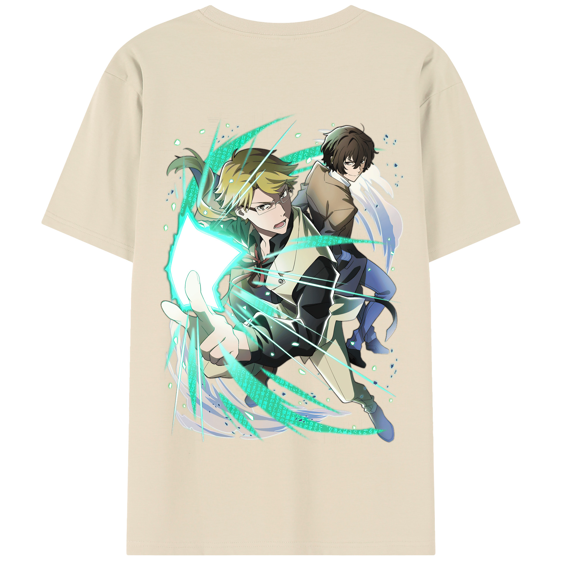 （画像用） 文豪ストレイドッグス Bungo Stray Dogs 綿100％半袖Tシャツ（背面プリント）