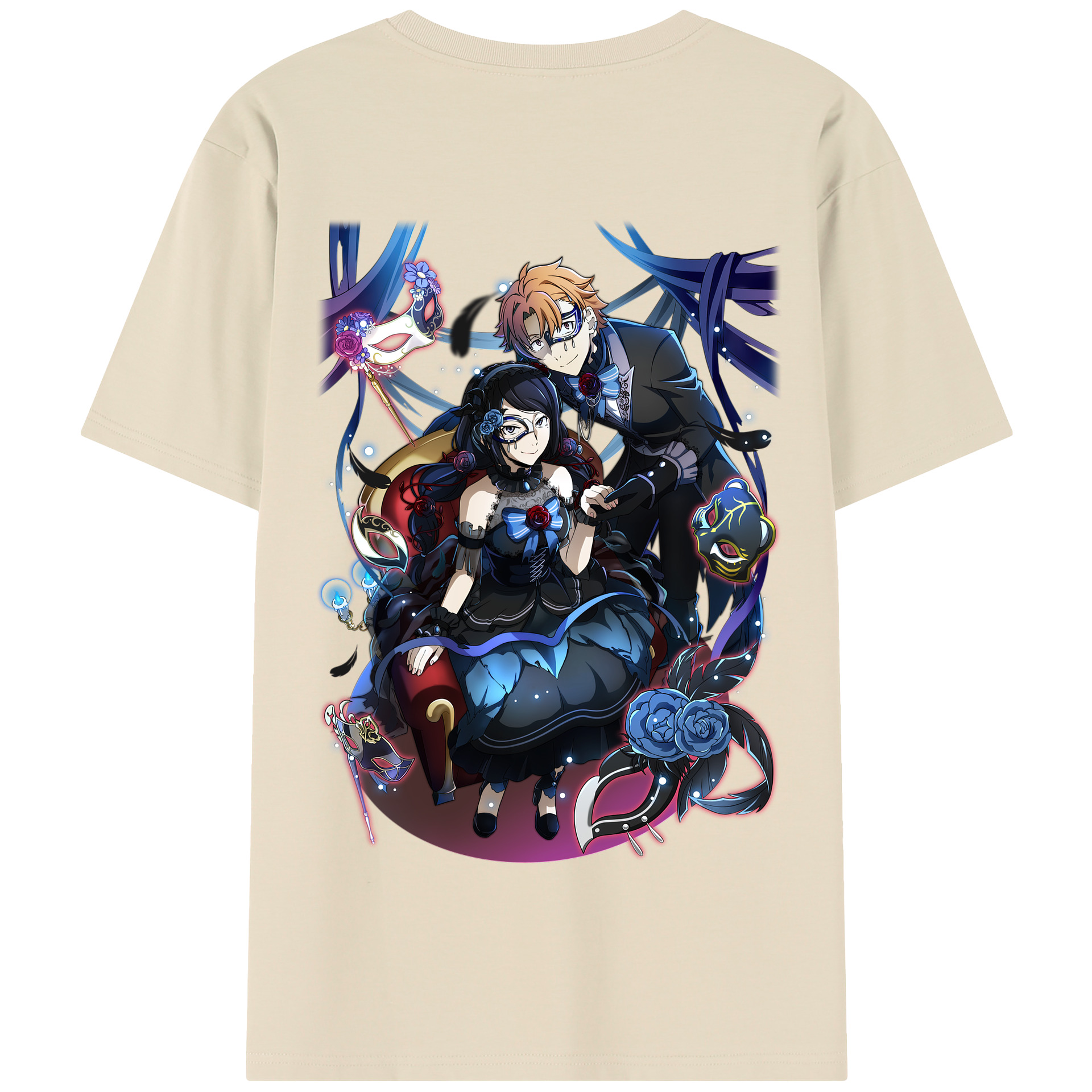 （画像用） 文豪ストレイドッグス Bungo Stray Dogs 綿100％半袖Tシャツ（背面プリント）